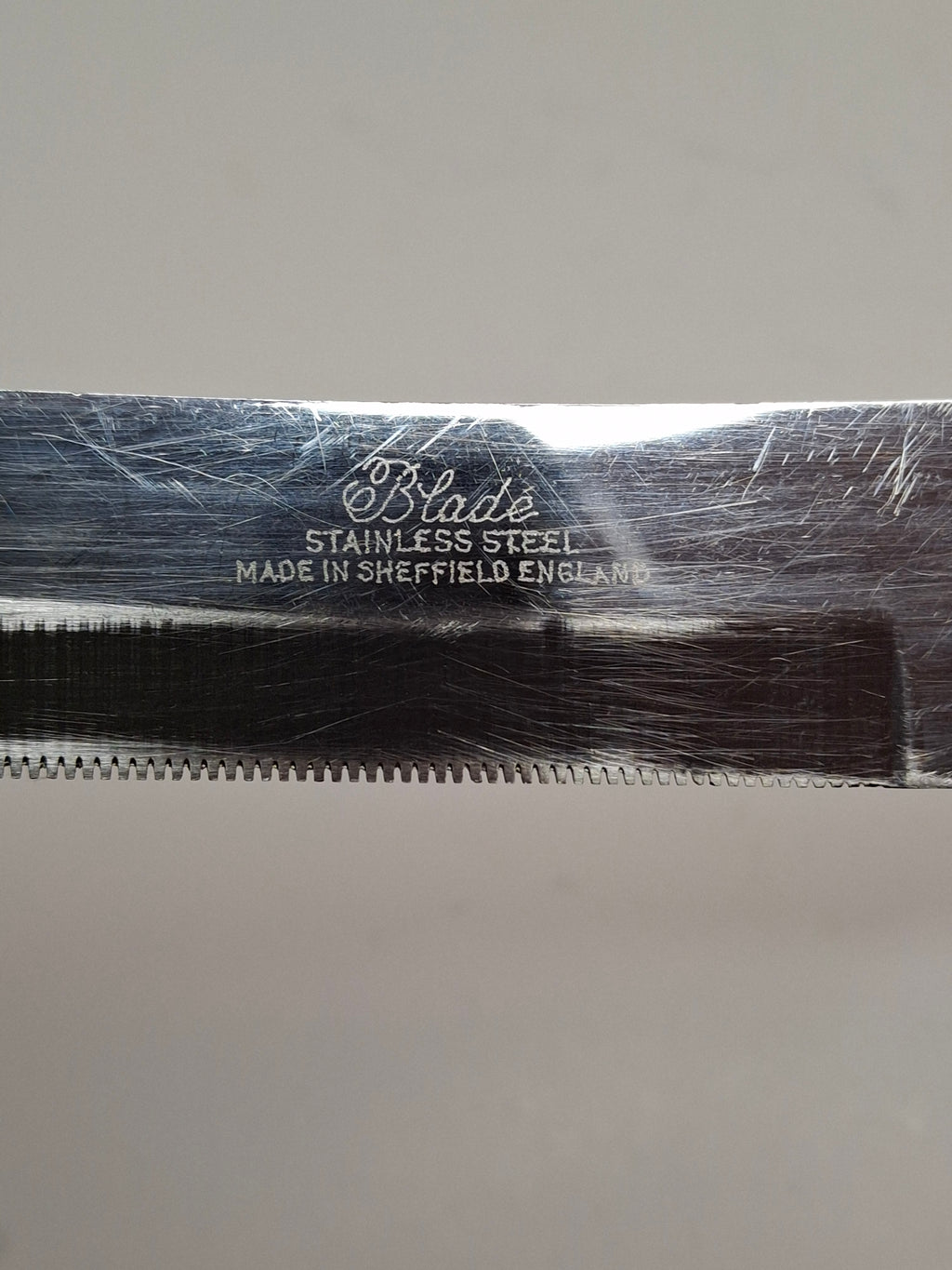 Vintage Mid-Century Sterling Silver Handle Challah Knife Sheffield England Blade 12" Shabbat Judaica