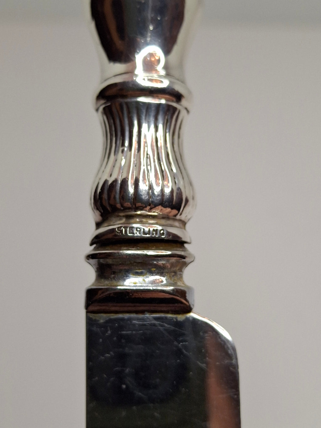 Vintage Mid-Century Sterling Silver Handle Challah Knife Sheffield England Blade 12" Shabbat Judaica