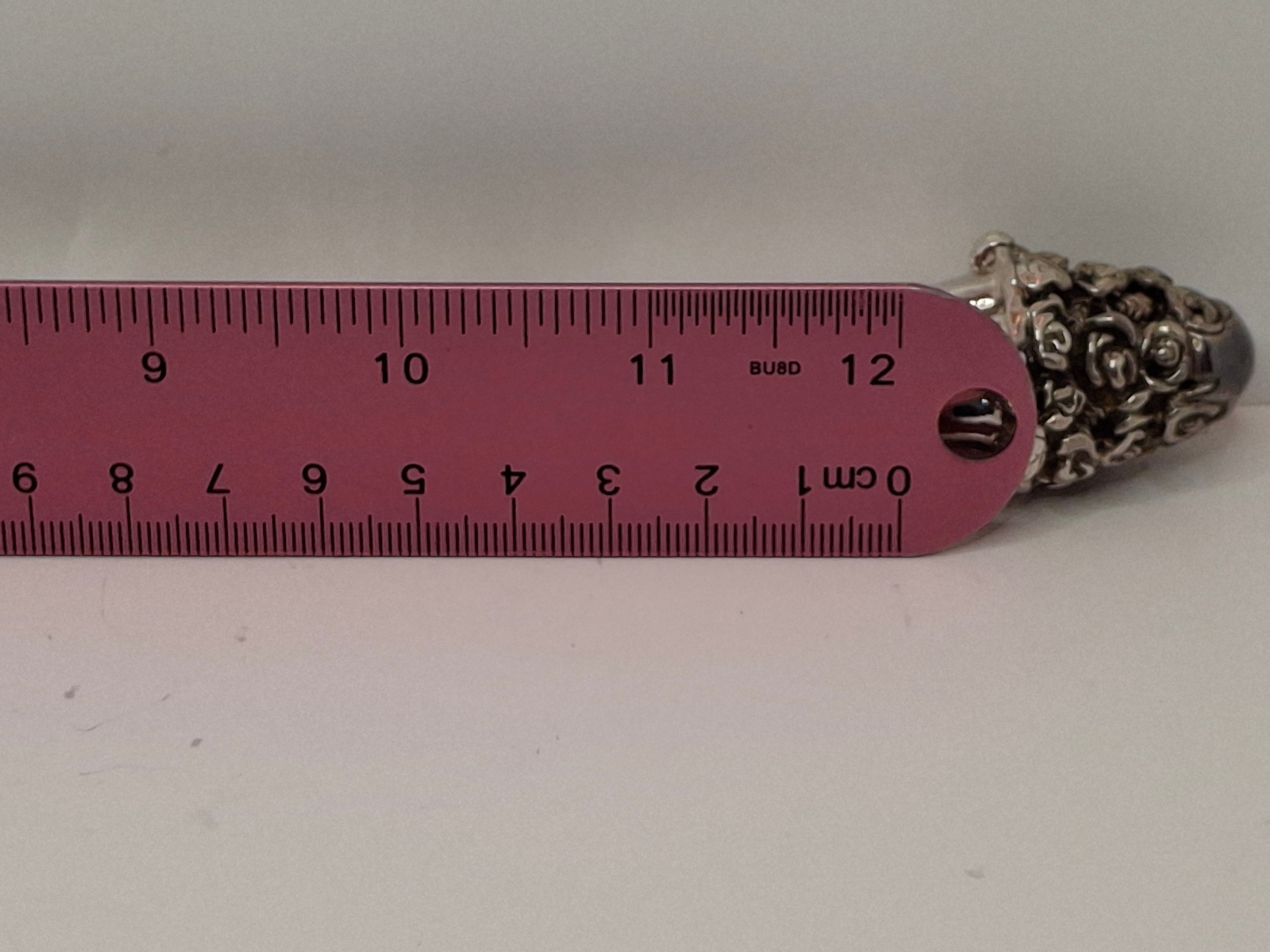 Vintage Sterling Silver Challah Knife with Sheffield Stainless Steel Blade - 13 Inches Judaica