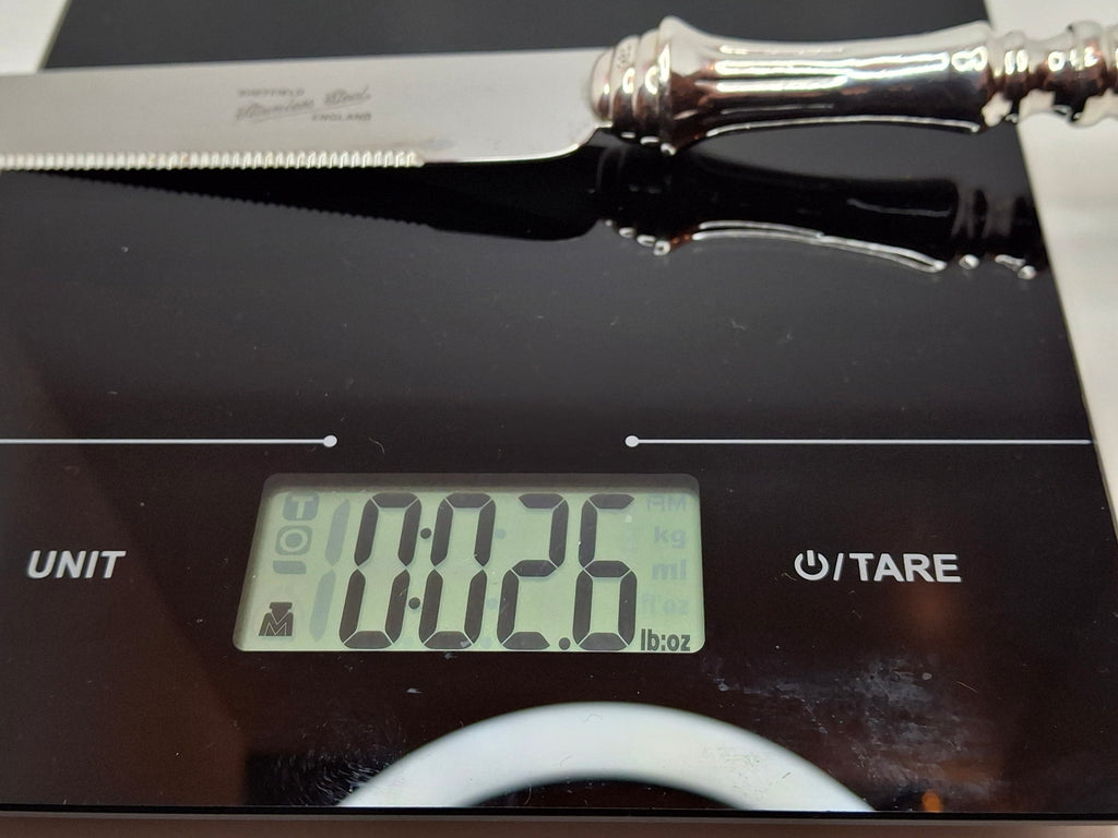 Vintage Sterling Silver Challah Knife with Sheffield Stainless Steel Blade - 13 Inches Judaica