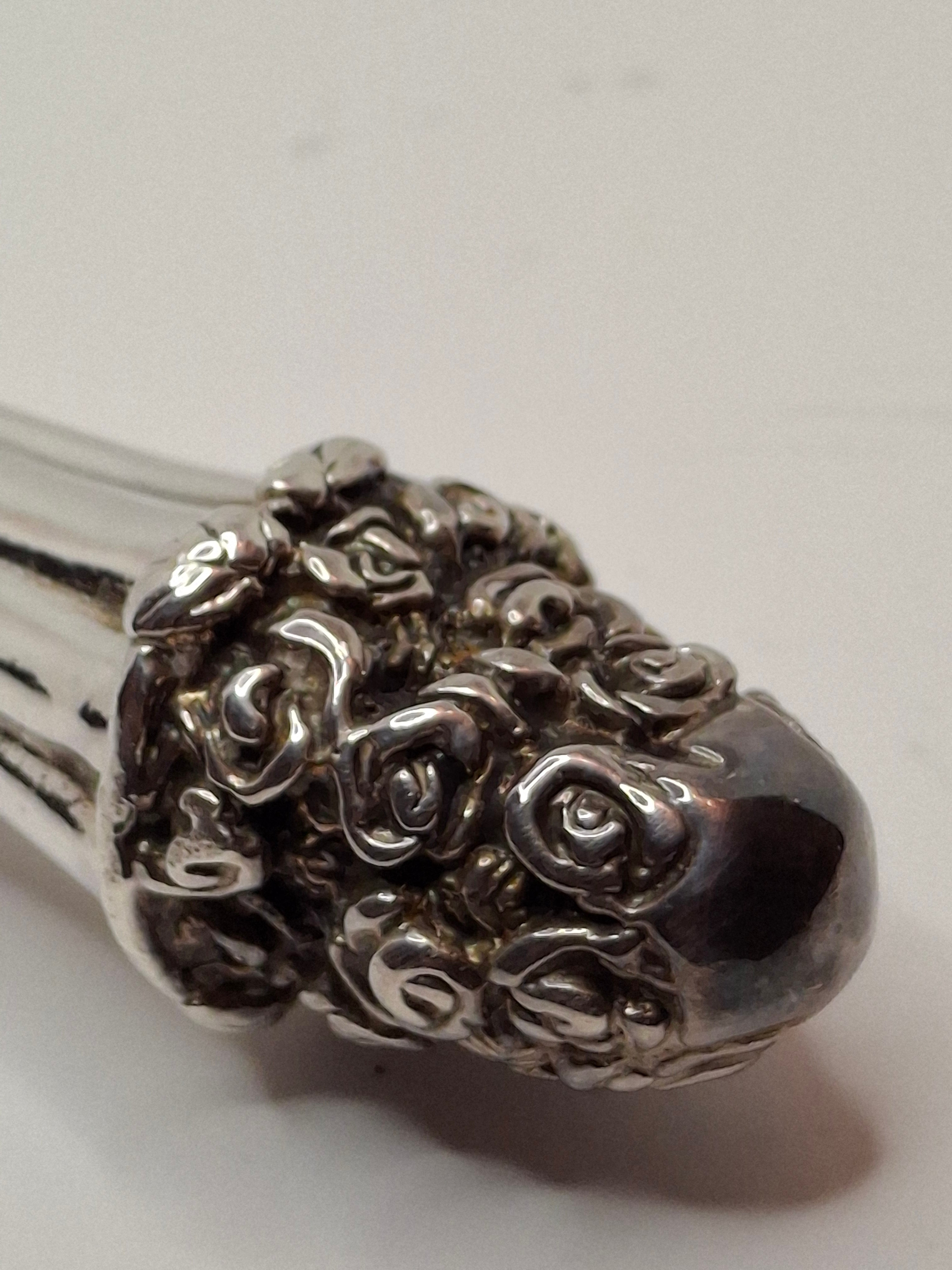 Vintage Sterling Silver Challah Knife with Sheffield Stainless Steel Blade - 13 Inches Judaica