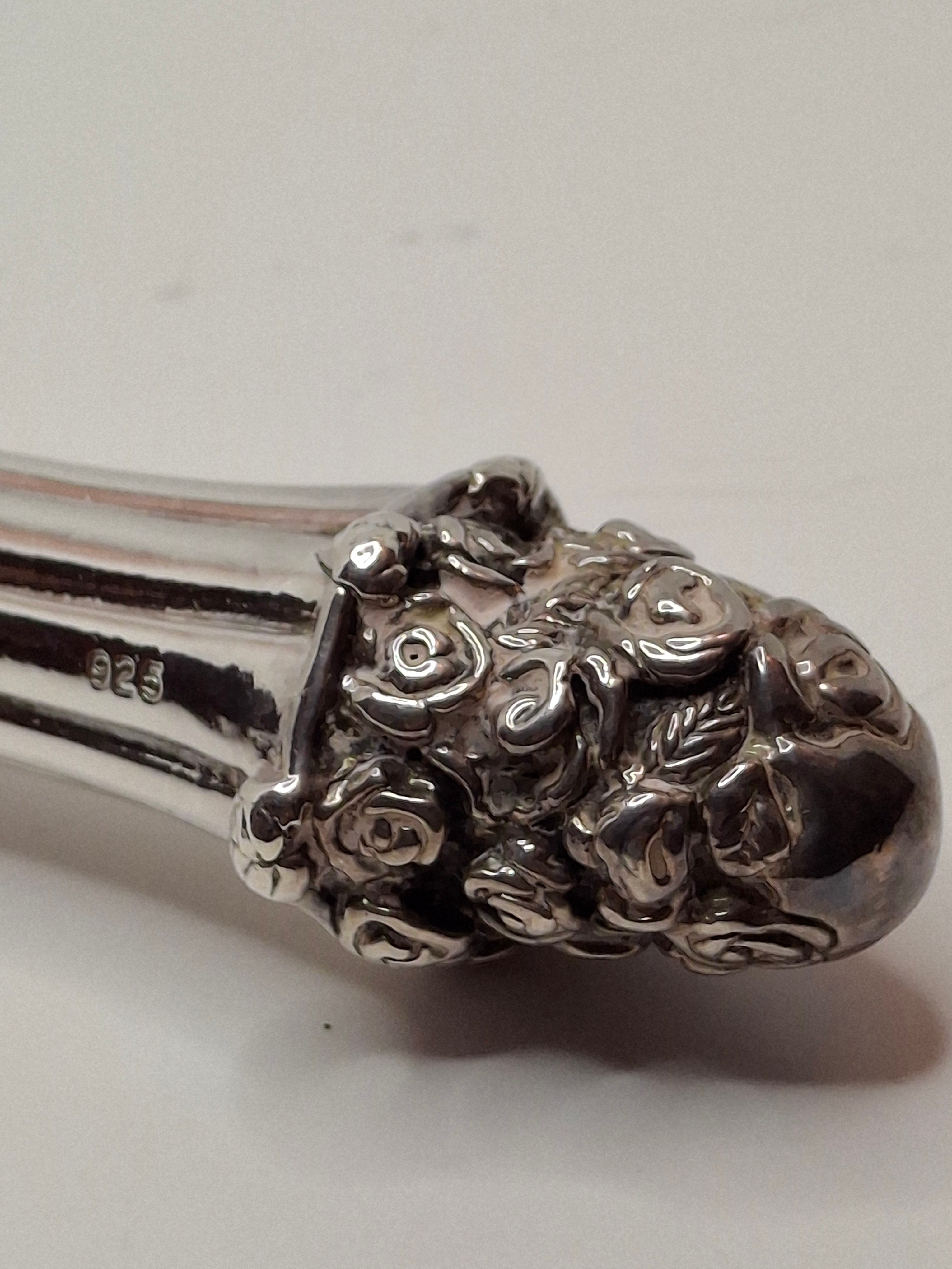 Vintage Sterling Silver Challah Knife with Sheffield Stainless Steel Blade - 13 Inches Judaica