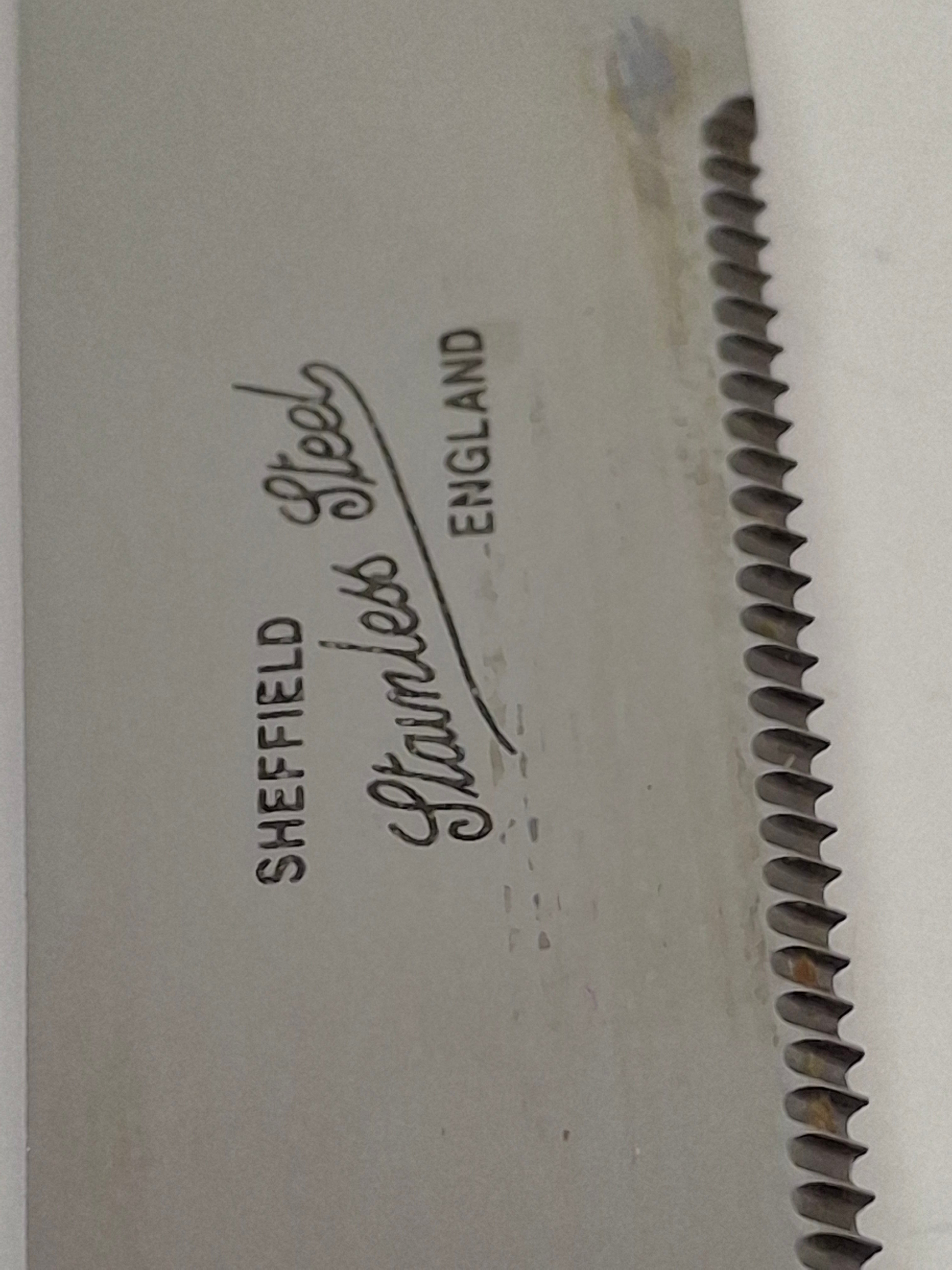 Vintage Sterling Silver Challah Knife with Sheffield Stainless Steel Blade - 13 Inches Judaica