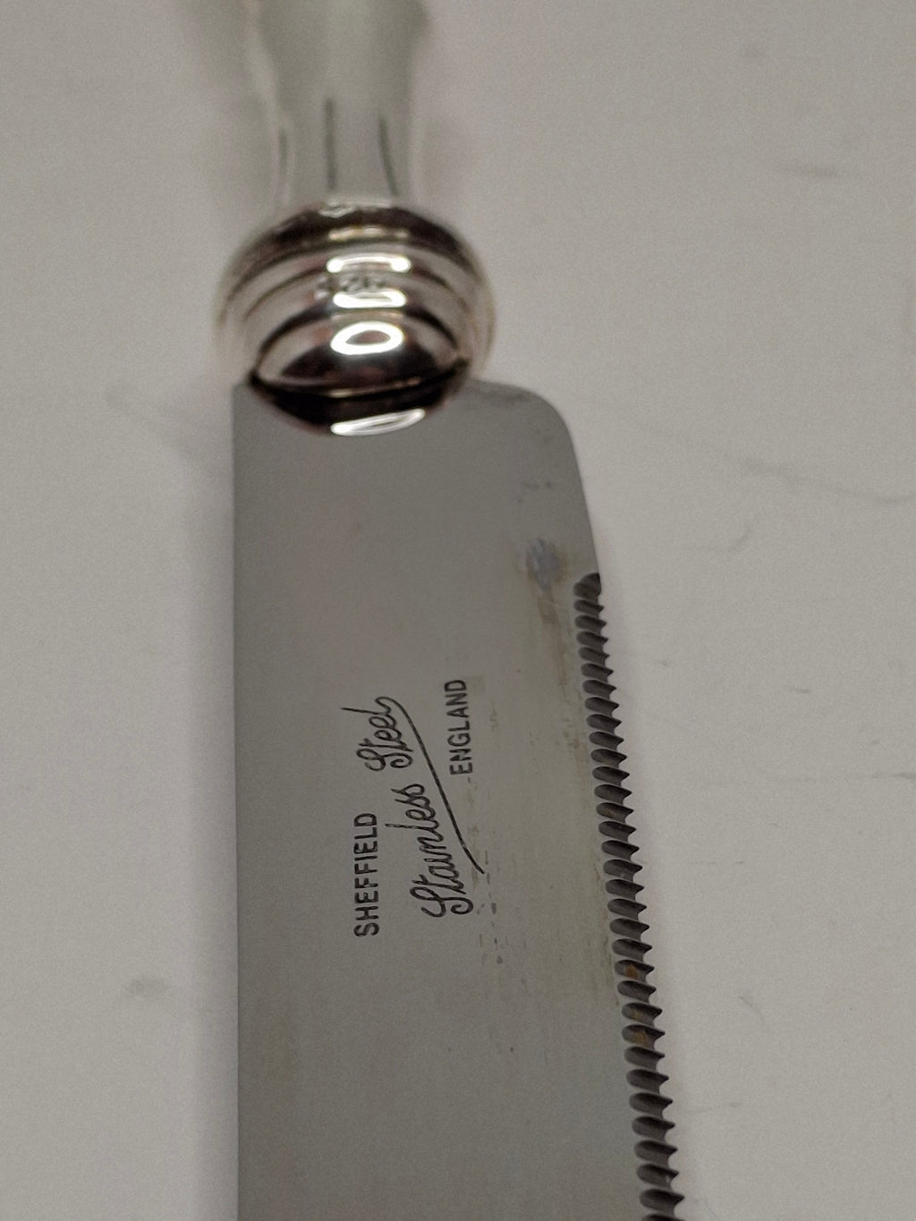 Vintage Sterling Silver Challah Knife with Sheffield Stainless Steel Blade - 13 Inches Judaica