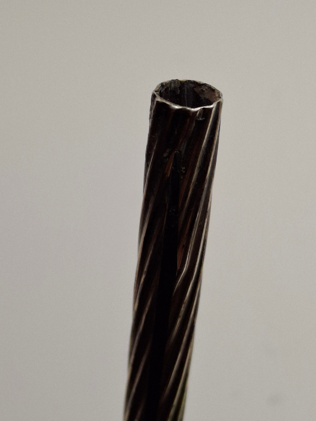 Vintage Mid-Century Sterling Silver 925 Shabbat Candle Lighter Tzinder Judaica Israel Floral Handle 12" Patina