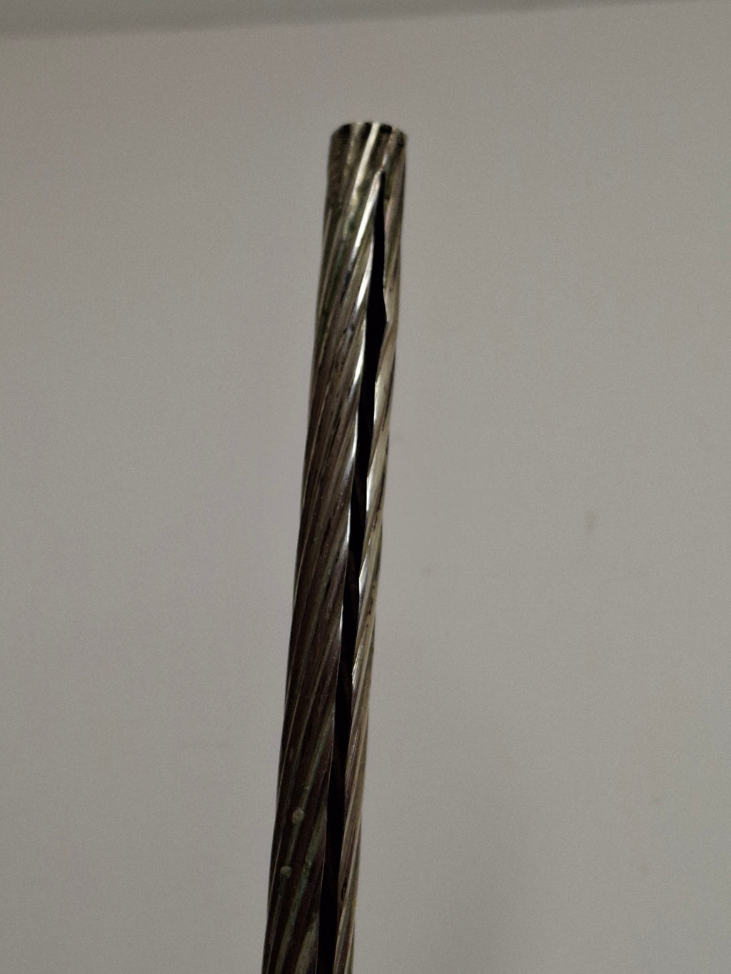 Vintage Mid-Century Sterling Silver 925 Shabbat Candle Lighter Tzinder Judaica Israel Floral Handle 12" Patina