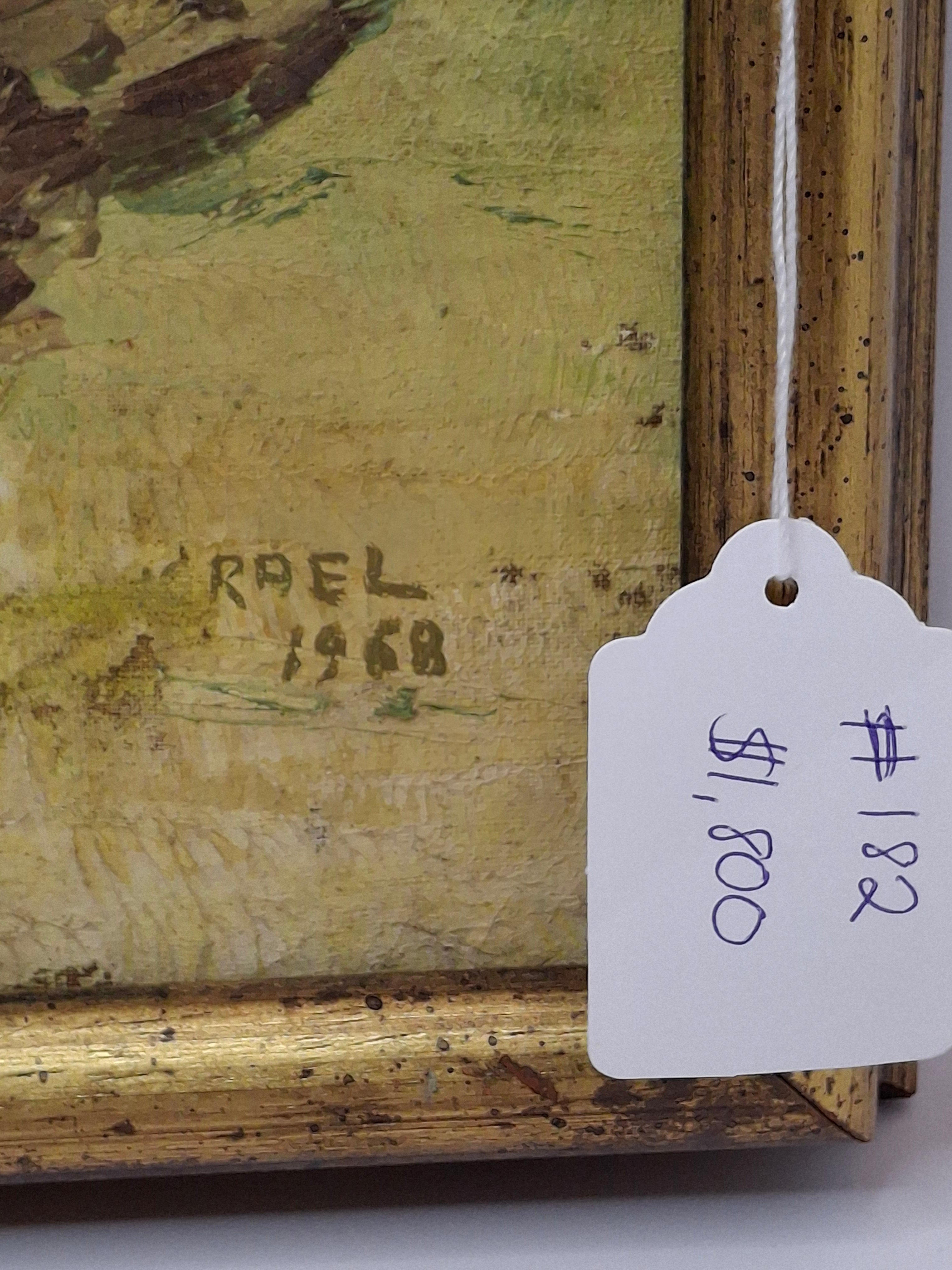 Vintage 1968 Israeli Oil Painting by B. Sade - Father and Son Walking in Old City of Jerusalem, Signed Judaica Art