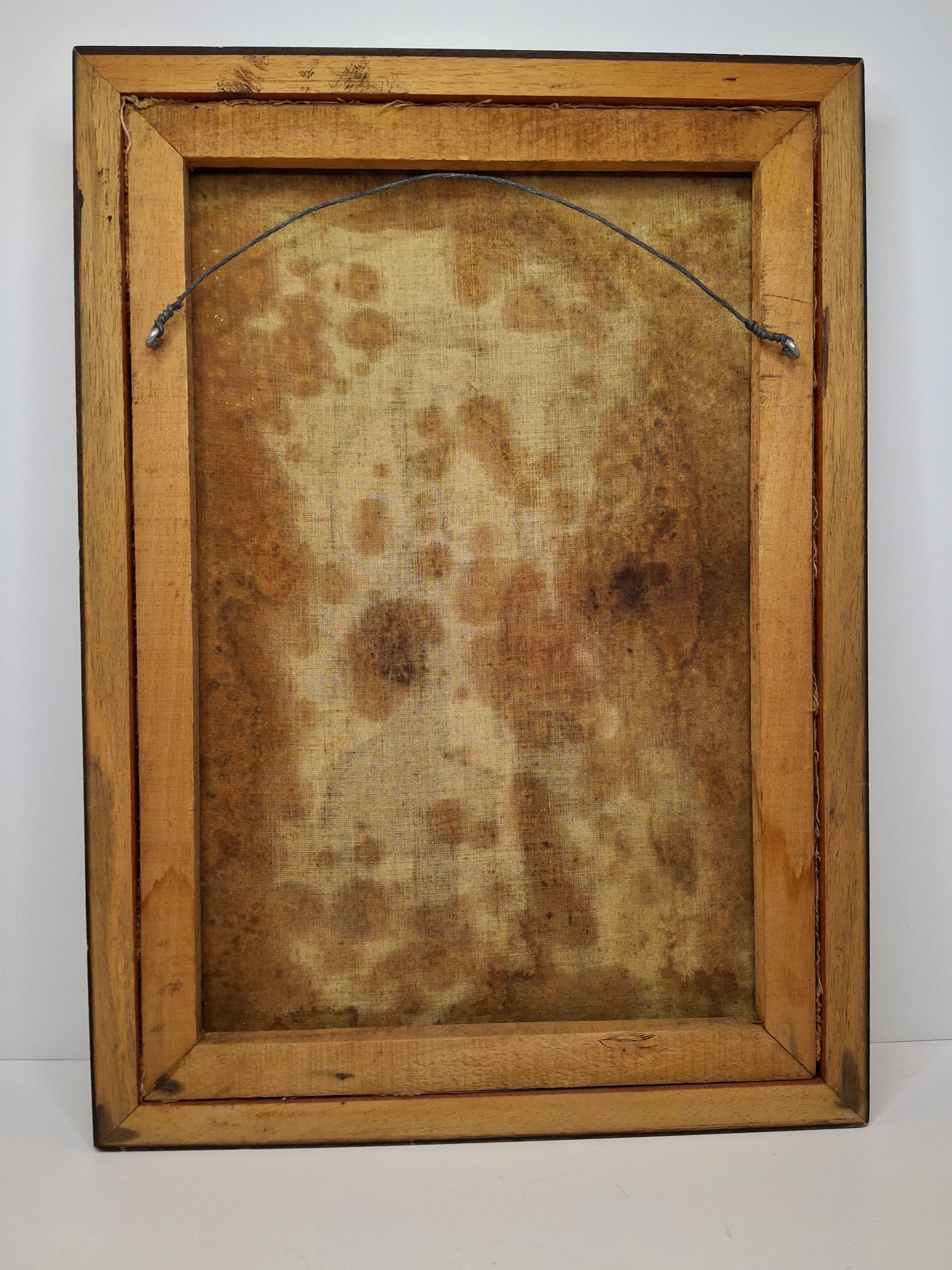 Vintage 1968 Israeli Oil Painting by B. Sade - Father and Son Walking in Old City of Jerusalem, Signed Judaica Art