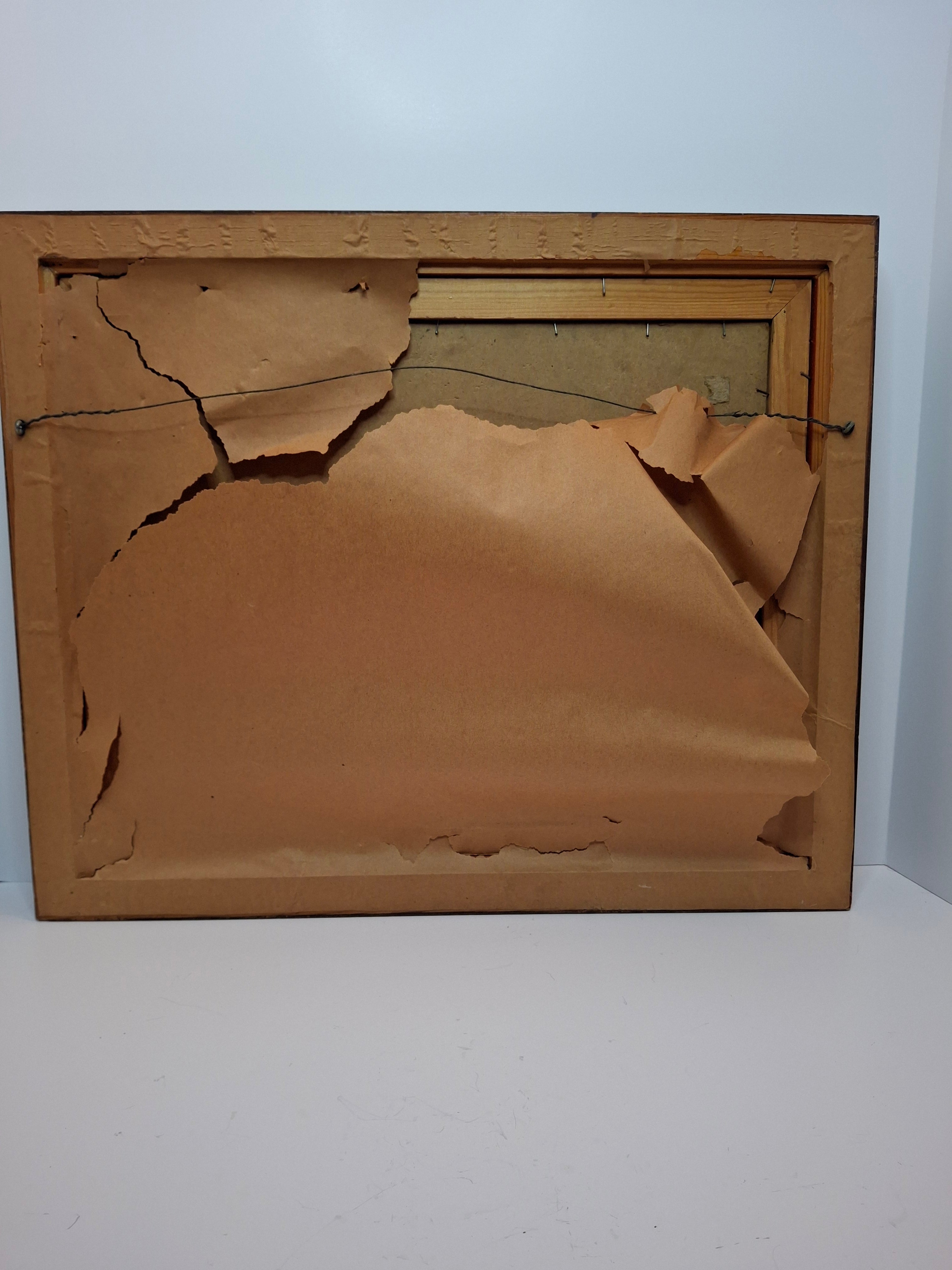 Vintage Mid-Century Hammered Copper Western Wall (Kotel HaMa'aravi) Plaque Jerusalem Judaica, Framed Wall Art, 1950s Israel