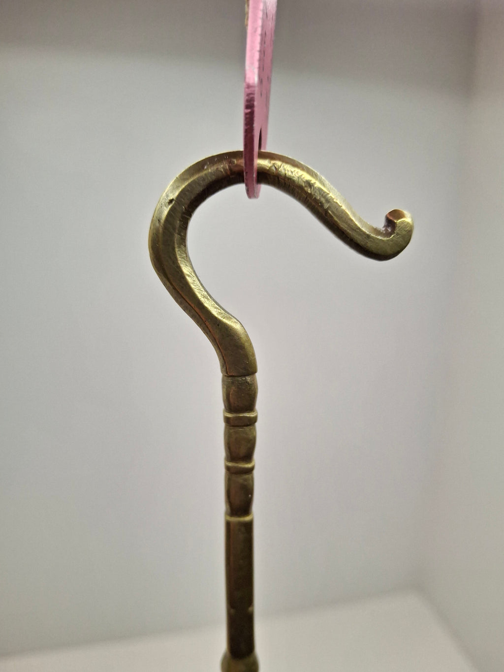 Antique 19th Century Miniature Brass Judaica Judenstern Sabbath Hanging Oil Lamp with Drip Pan