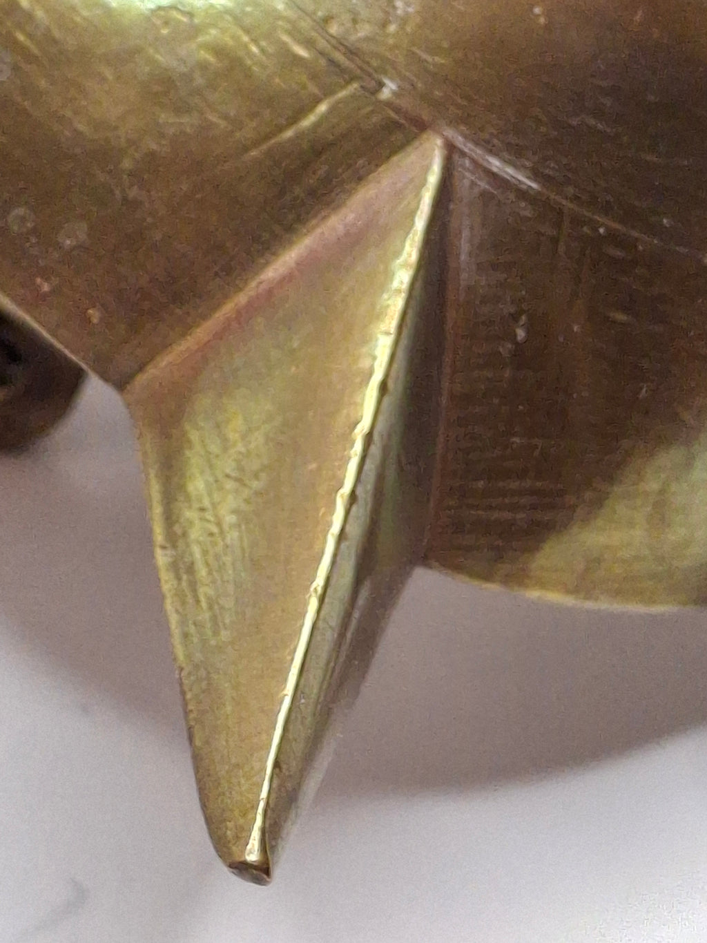 Antique 19th Century Miniature Brass Judaica Judenstern Sabbath Hanging Oil Lamp with Drip Pan