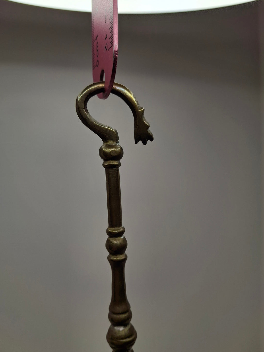 Antique Late 18th or Early 19th C Italian Brass Miniature Judenstern Hanging Oil Lamp