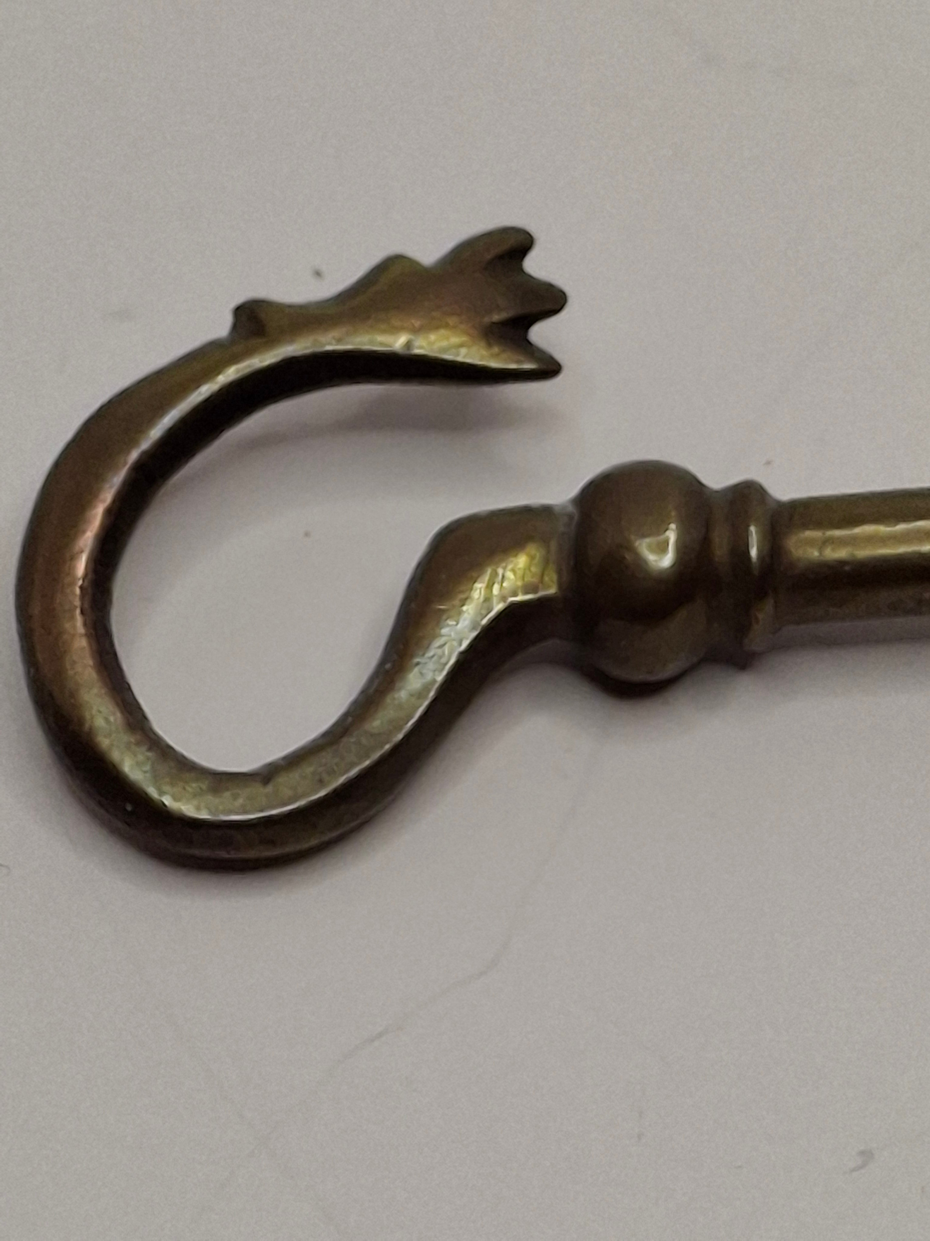 Antique 19th C Italian Brass Miniature Judenstern Hanging Oil Lamp