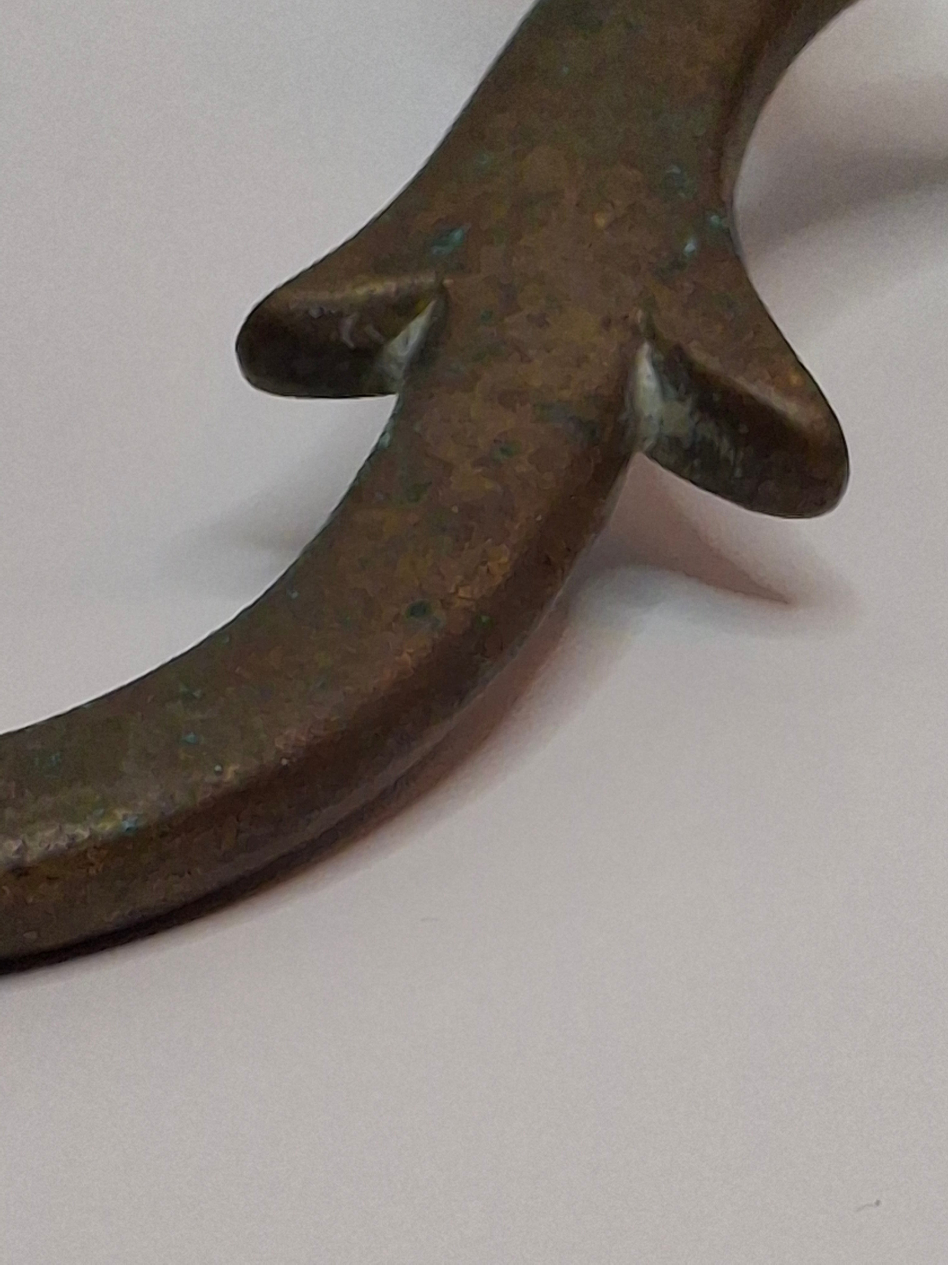 Rare Antique 19th C. Polish Bronze Sabbath Candelabrum w/ Star of David & Detachable Arms – 19" Heavy Judaica Menorah