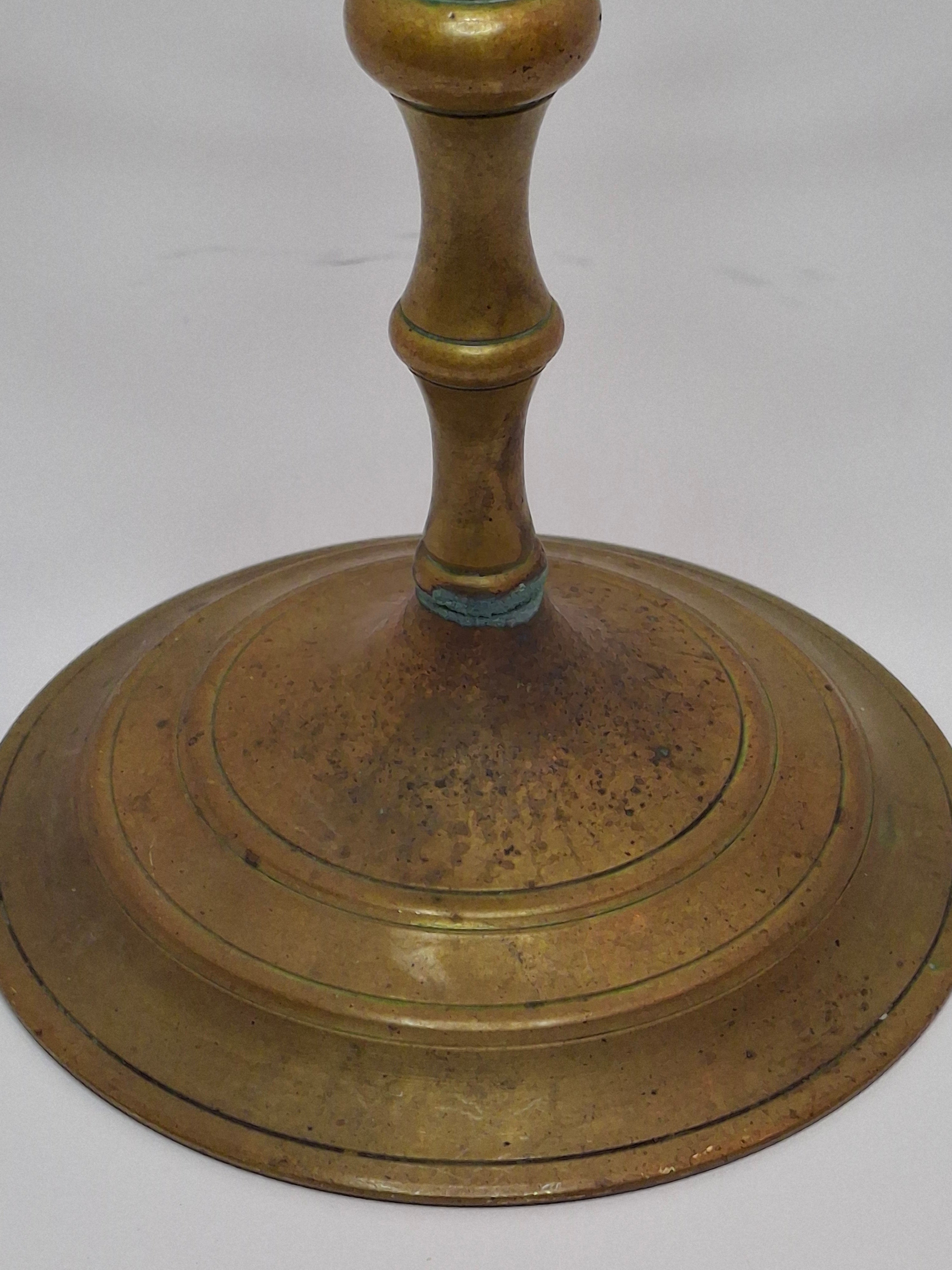 Matching Pair Vintage Brass Menorahs: 7-Branch Temple Judaica Set