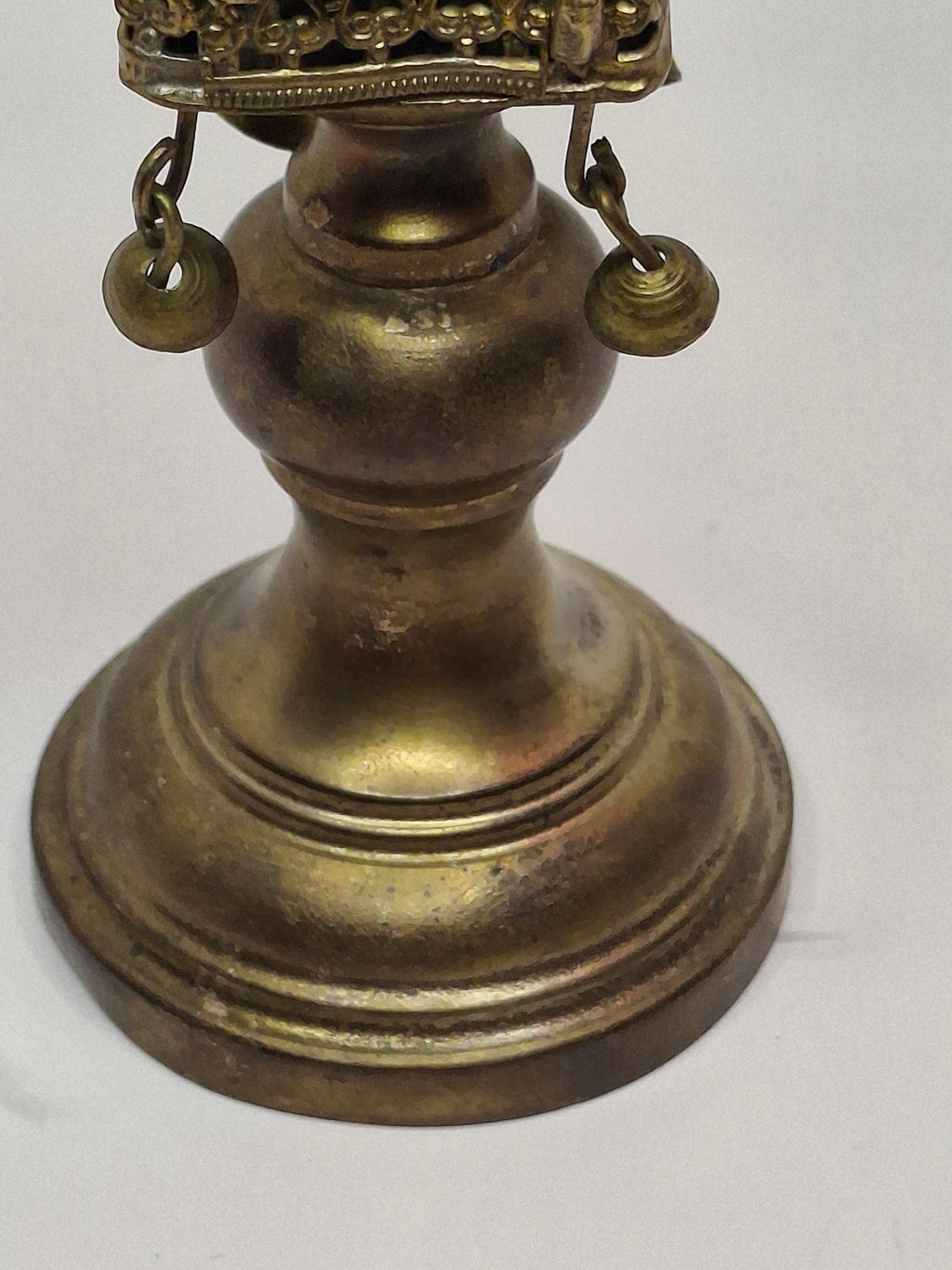 Vintage 1950s Israeli Bronze Besamim Spice Tower Box - Judaica Havdalah
