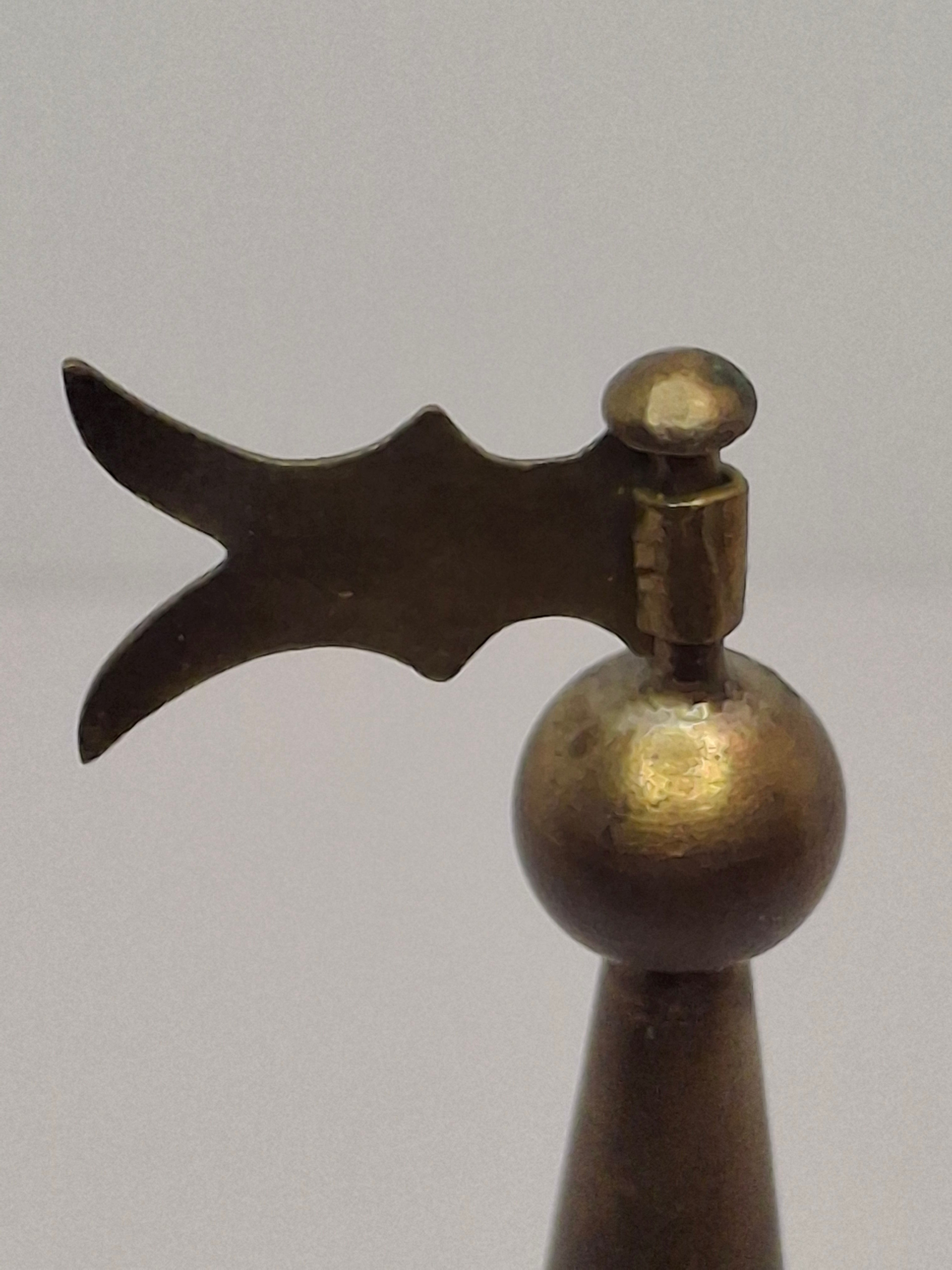 Vintage 1950s Israeli Bronze Besamim Spice Tower Box - Judaica Havdalah