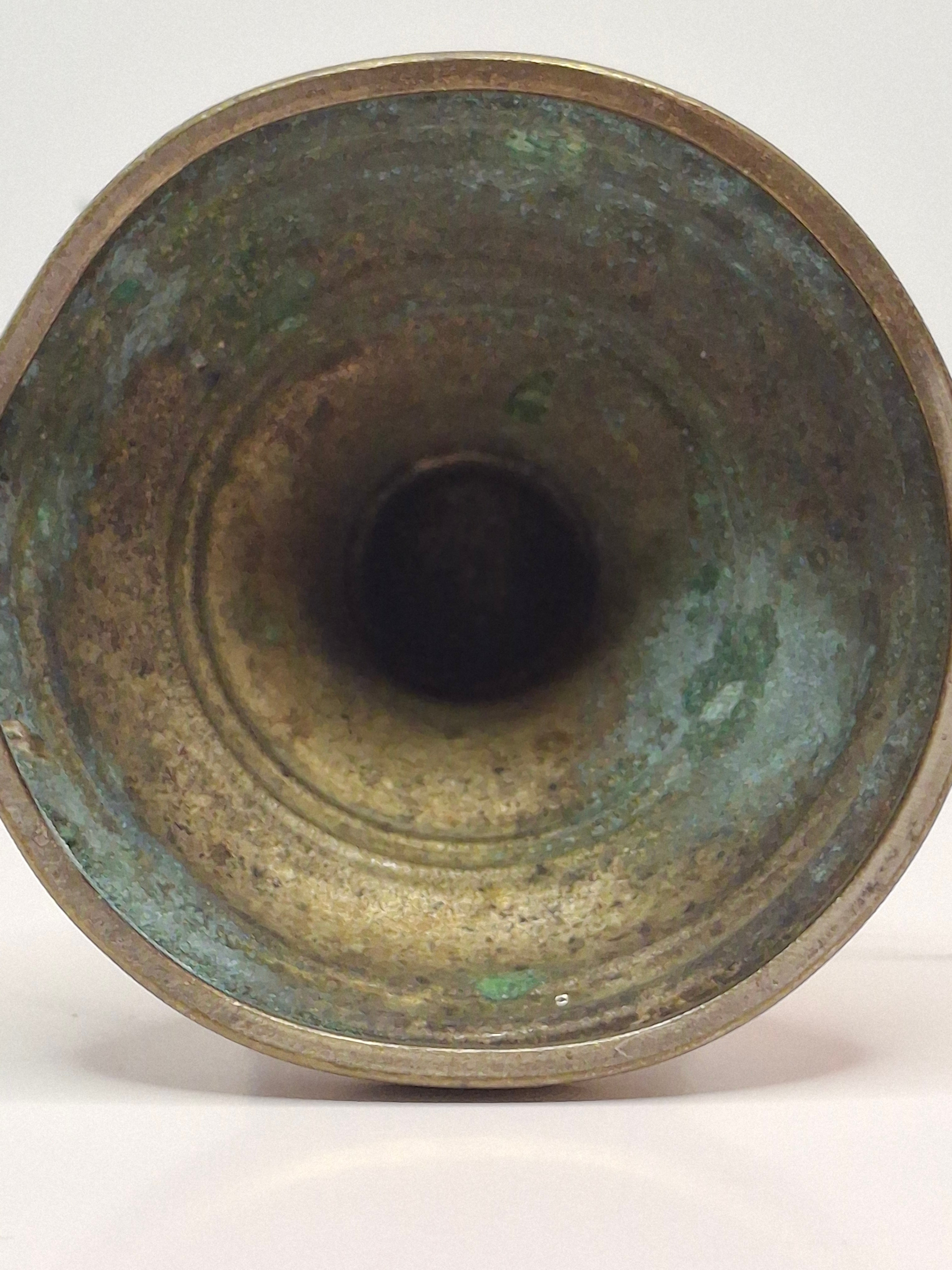 Vintage 1950s Israeli Bronze Besamim Spice Tower Box - Judaica Havdalah