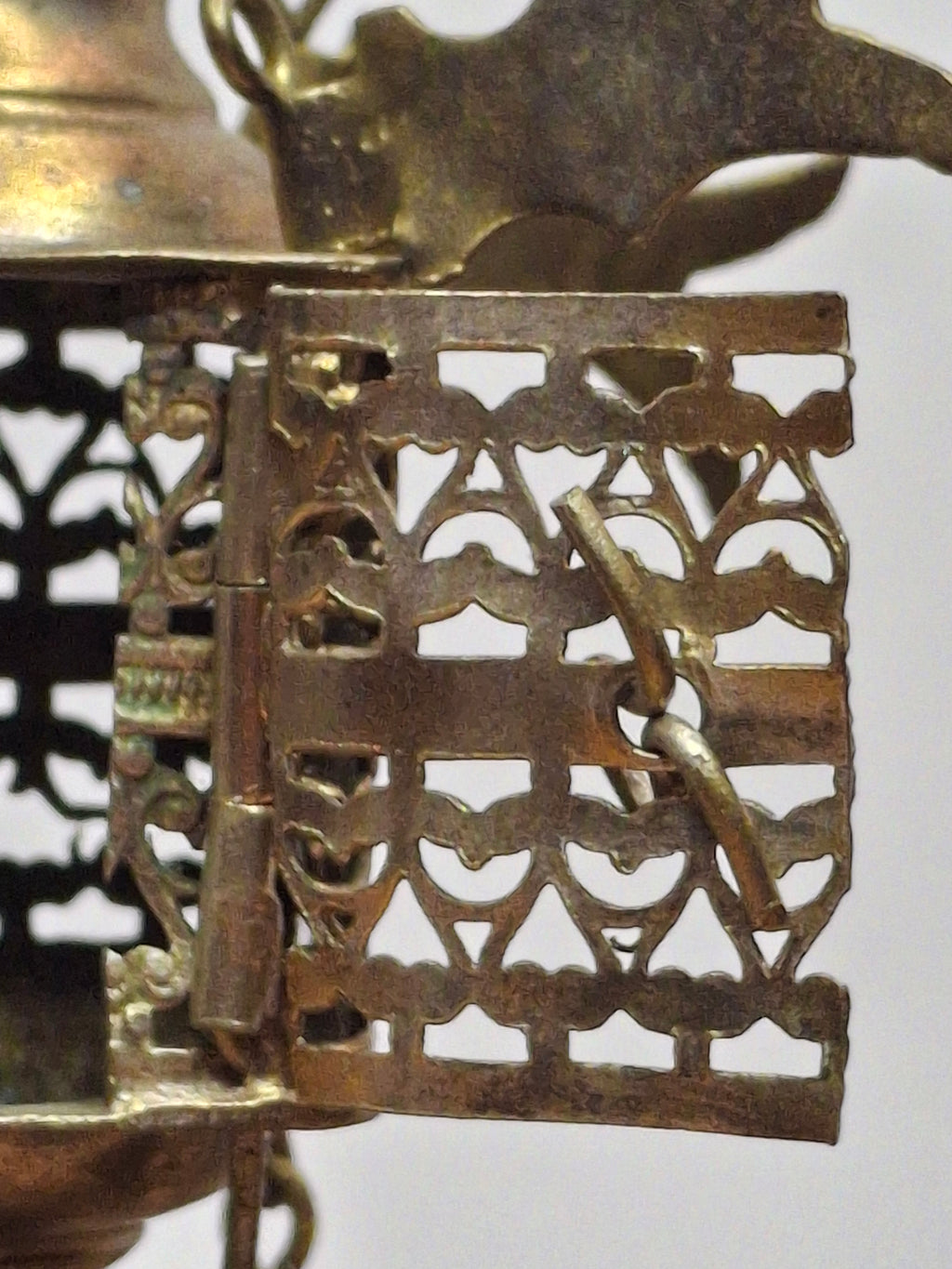 Vintage 1950s Israeli Bronze Besamim Spice Tower Box - Judaica Havdalah