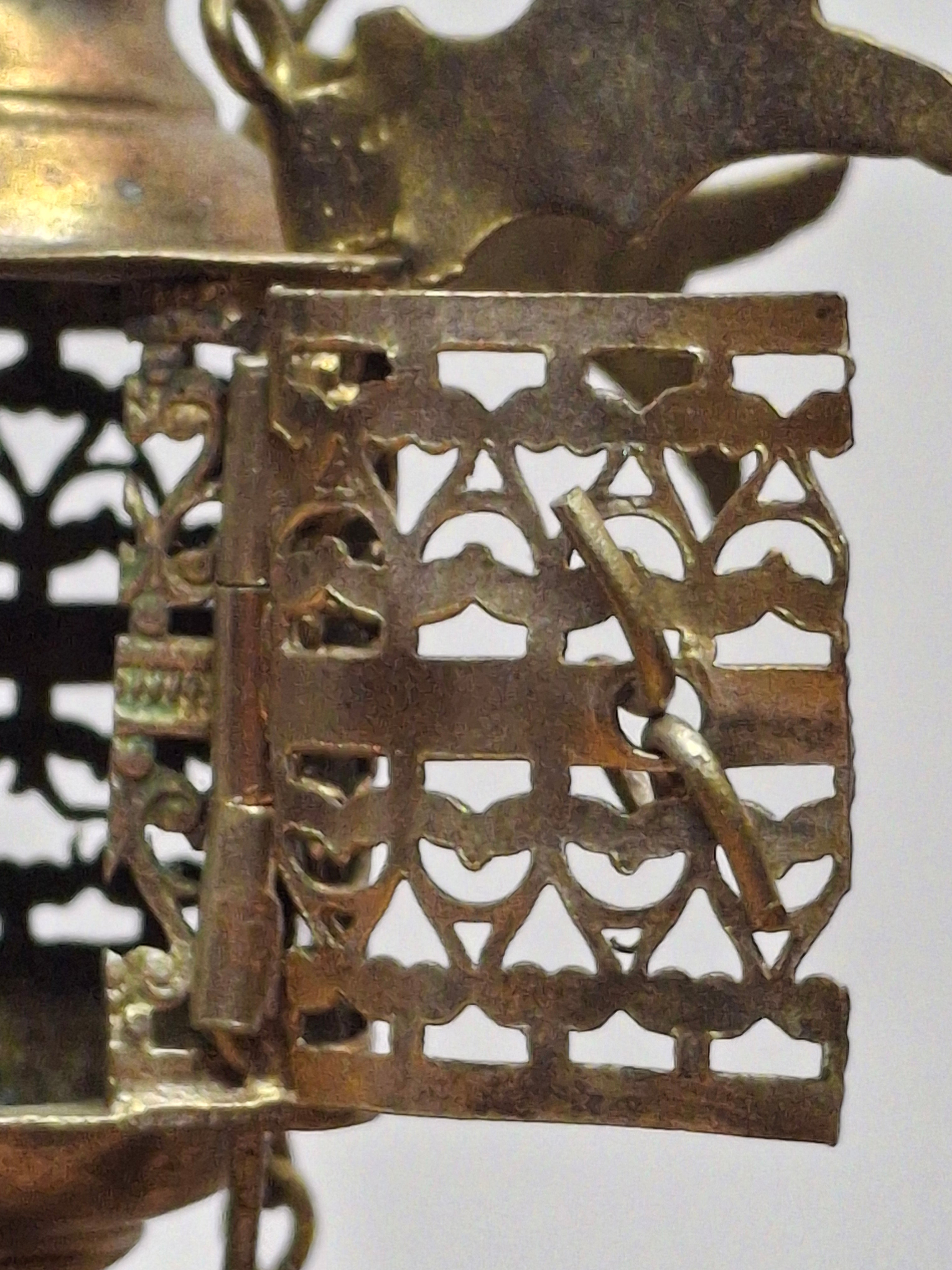 Vintage 1950s Israeli Bronze Besamim Spice Tower Box - Judaica Havdalah