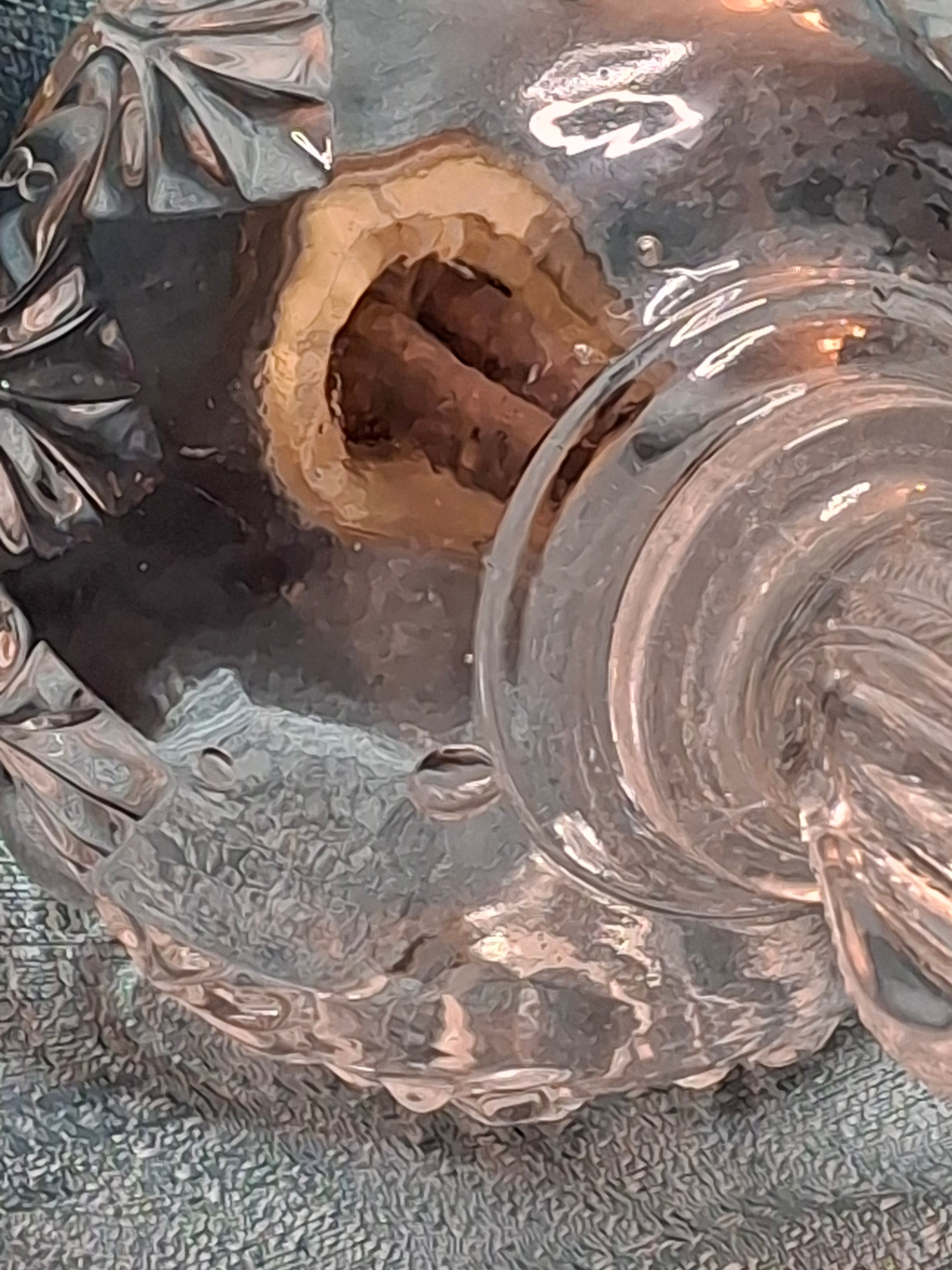 Antique 1850s Pressed Glass Whale Oil Lamps Pair – Bullseye & Loop Pattern