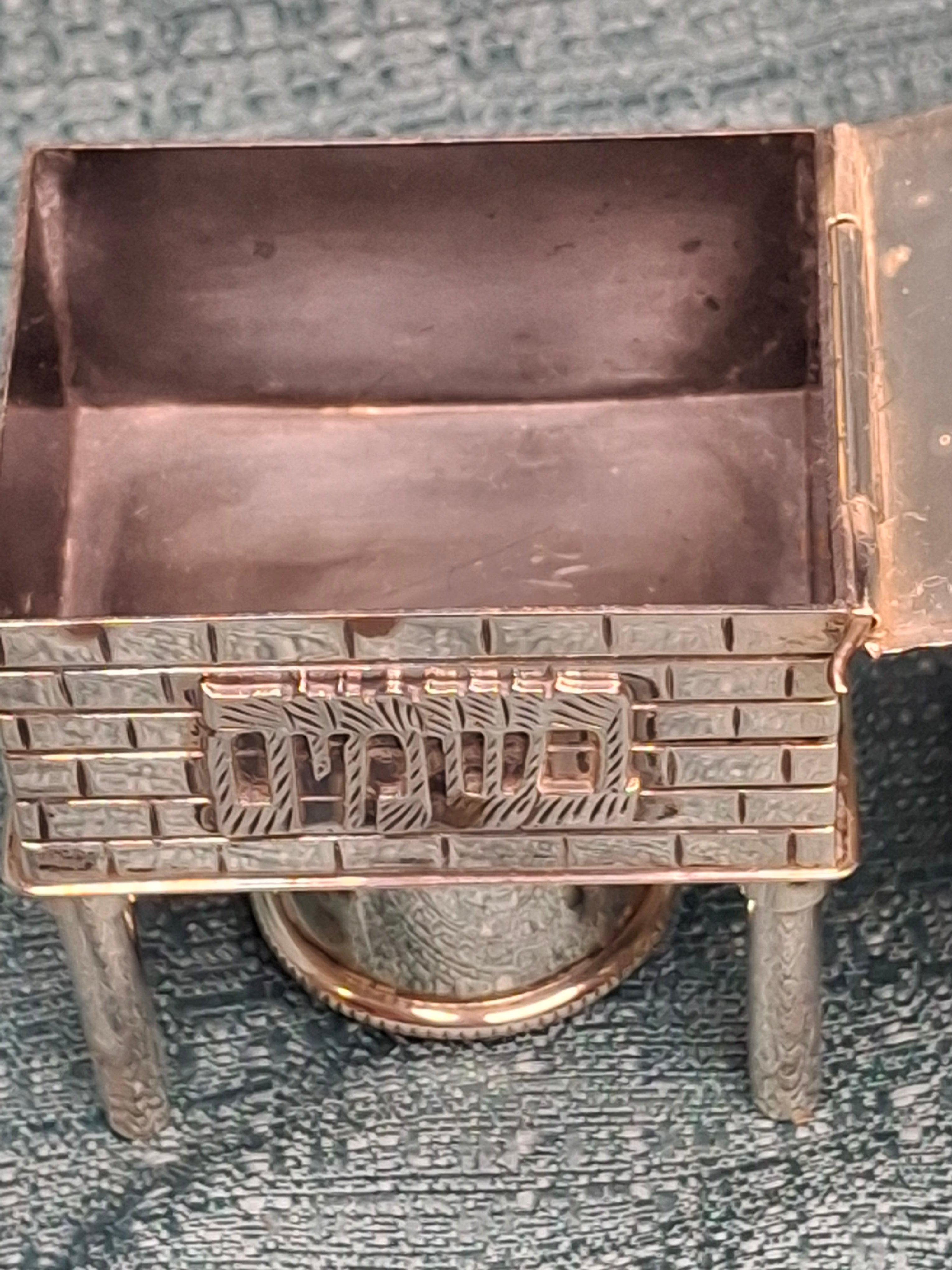 Mid Century 925 Sterling Silver Brick House Travel Full Havdalah Set - Israeli Judaica Besamim, Kiddush Cup & Candle Holder (4.8 oz)