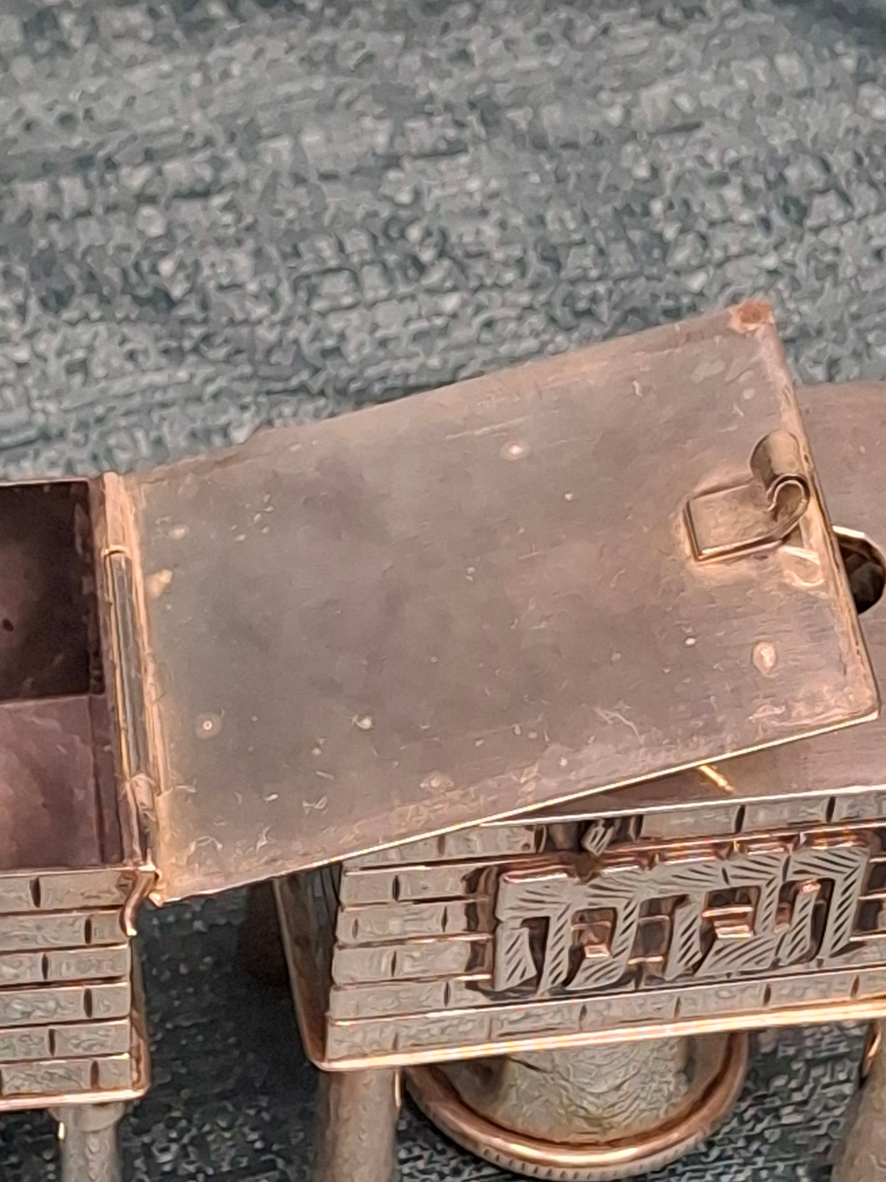 Mid Century 925 Sterling Silver Brick House Travel Full Havdalah Set - Israeli Judaica Besamim, Kiddush Cup & Candle Holder (4.8 oz)