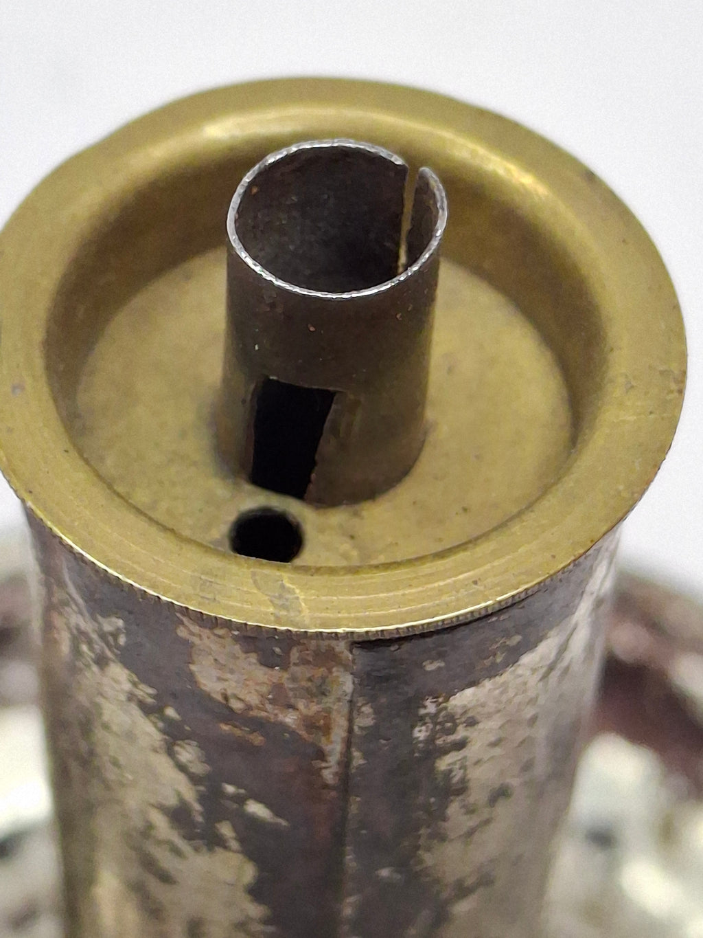 Pair of Mid-19th Century Primitive American Tin Whale Oil Chamber Lamps (Second Lot)