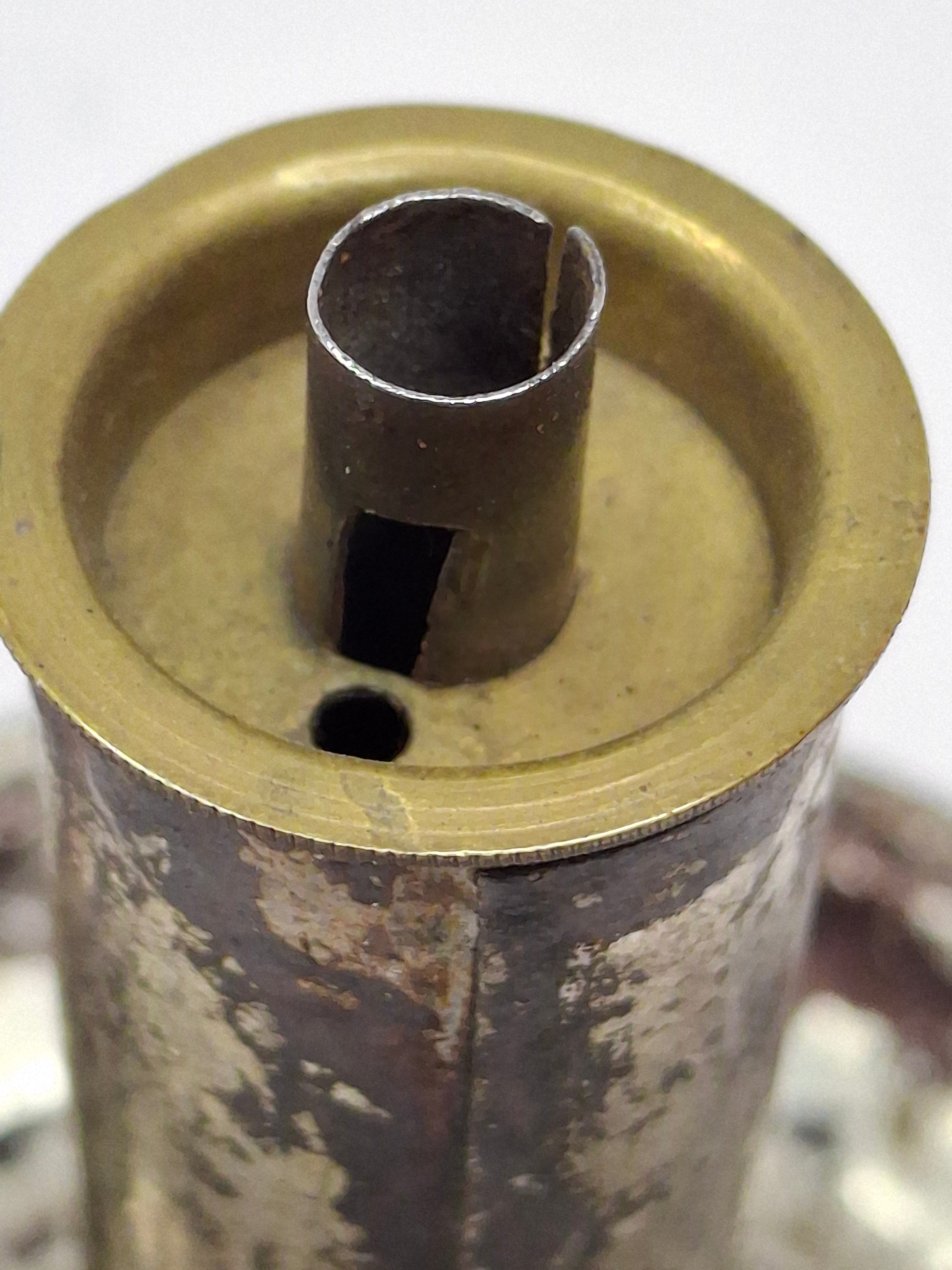 Pair of Mid-19th Century Primitive American Tin Whale Oil Chamber Lamps (Second Lot)