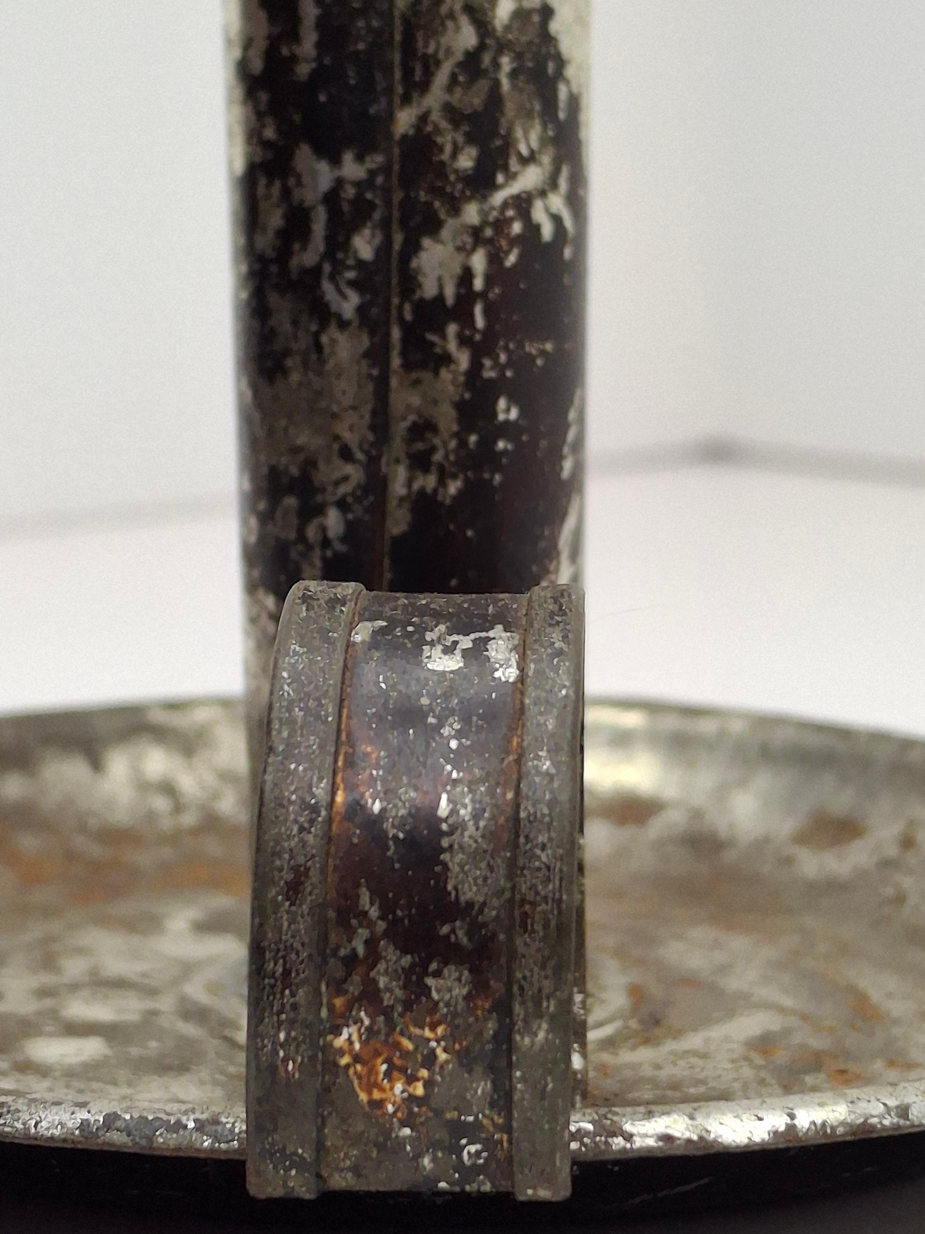 Pair of Mid-19th Century Primitive American Tin Whale Oil Chamber Lamps (Second Lot)