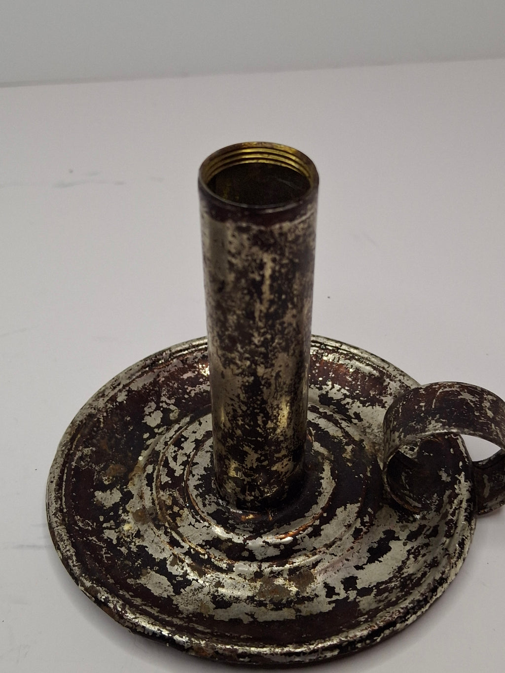 Pair of Mid-19th Century Primitive American Tin Whale Oil Chamber Lamps (Second Lot)