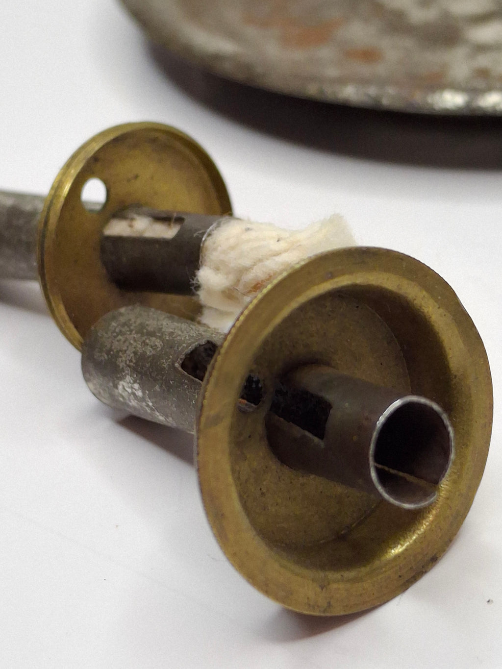 Pair of Mid-19th Century Primitive American Tin Whale Oil Chamber Lamps (Second Lot)