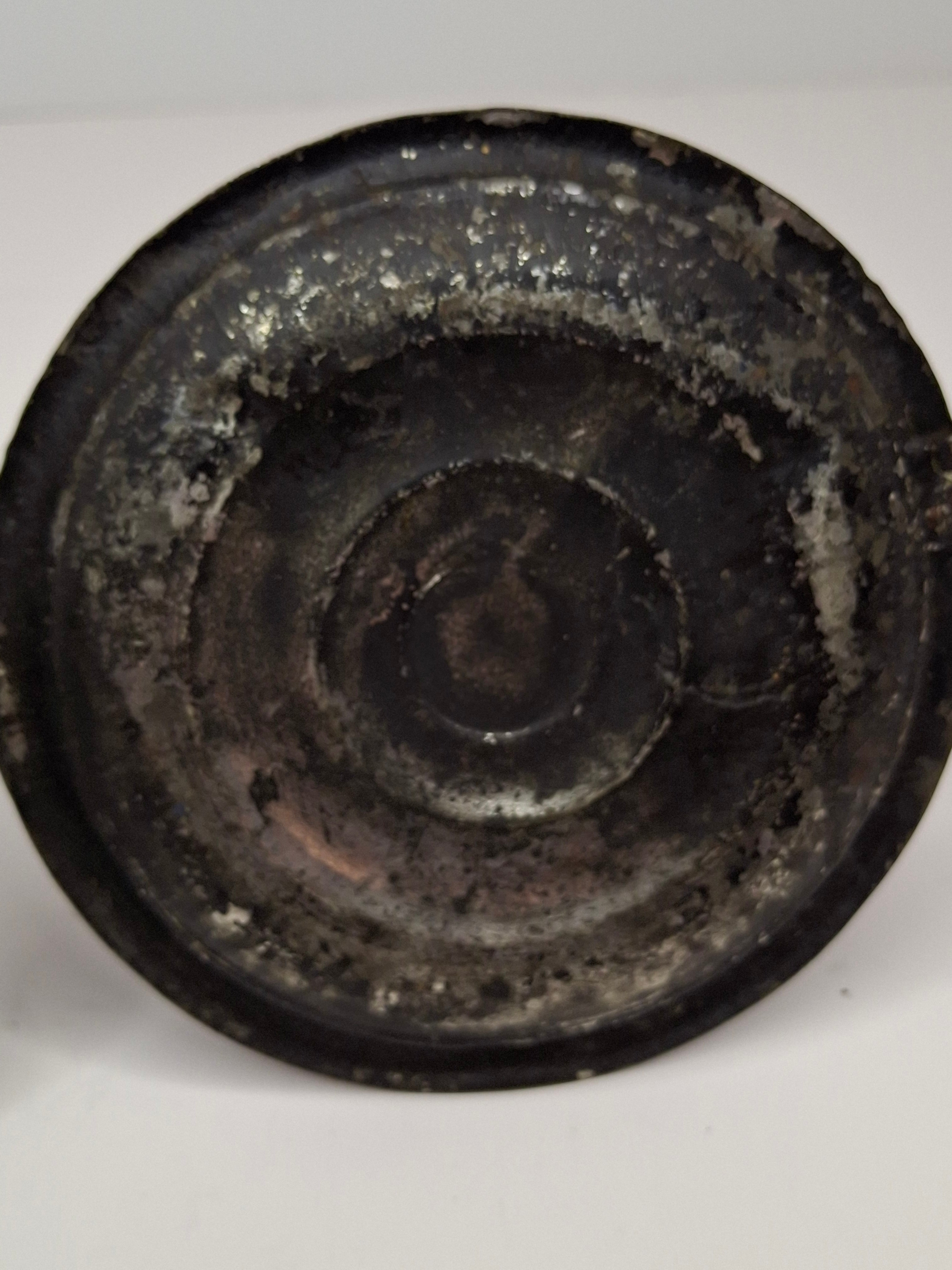 Pair of Mid-19th Century Primitive American Tin Whale Oil Chamber Lamps