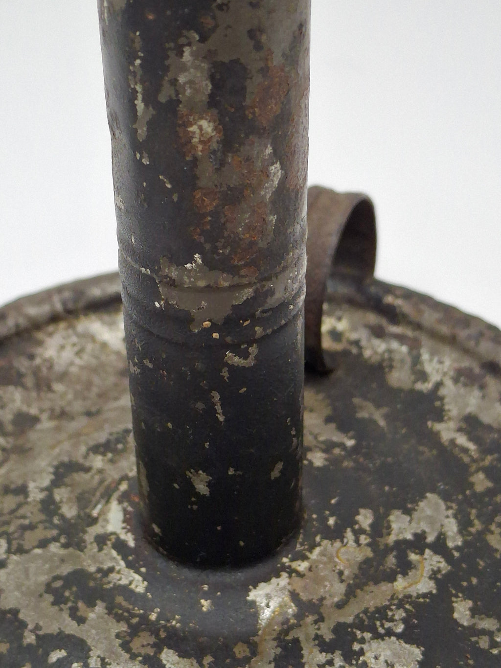 Pair of Mid-19th Century Primitive American Tin Whale Oil Chamber Lamps