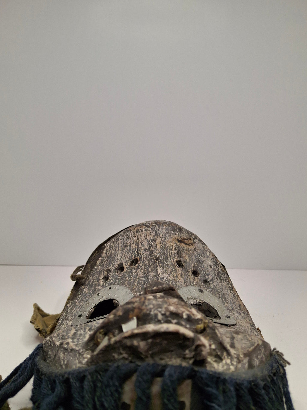 Antique African Marka Mask Mali - Hand Carved Wood Brass Overlay Fiber Beard 19th/20th C. - Authentic Tribal Art Bambara Influence