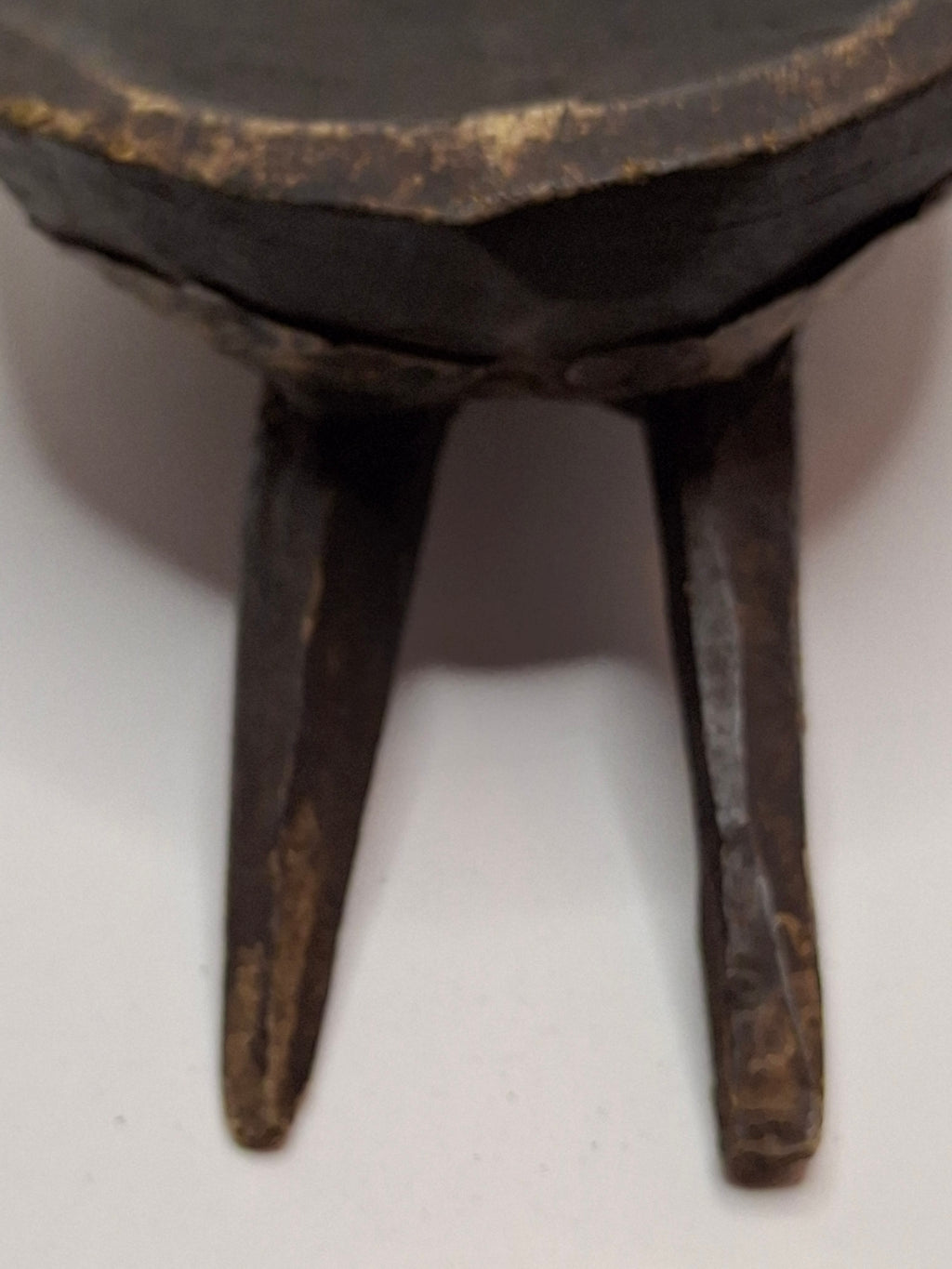 Authentic Marka African Mask Mali - Hammered Brass & Copper Over Wood - Bambara Ntomo Ritual Carving - Mid-20th Century - 10" Tribal Art