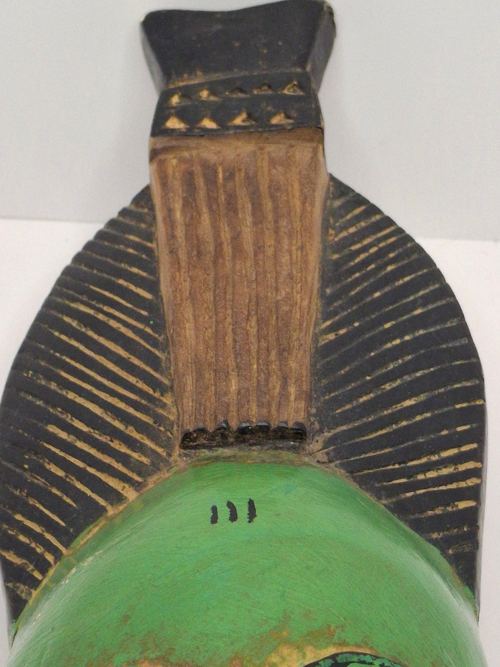 Authentic Baule Goli Kpan Ritual Mask Ivory Coast – Hand Carved Wood – 13.5" x 4"