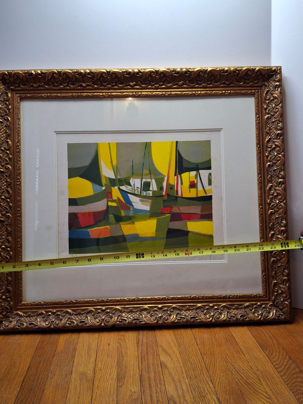 Marcel Mouly Signed Lithograph "Les Chalutiers" Trawlers Limited Edition 190/300 French MCM