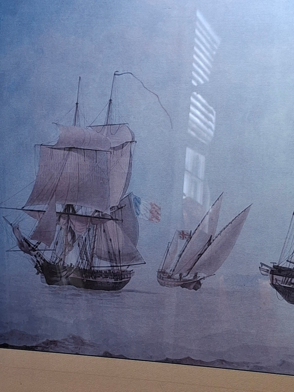 Antique 1889 Signed Maritime Ship Portrait Watercolor Sailing Ships Framed
