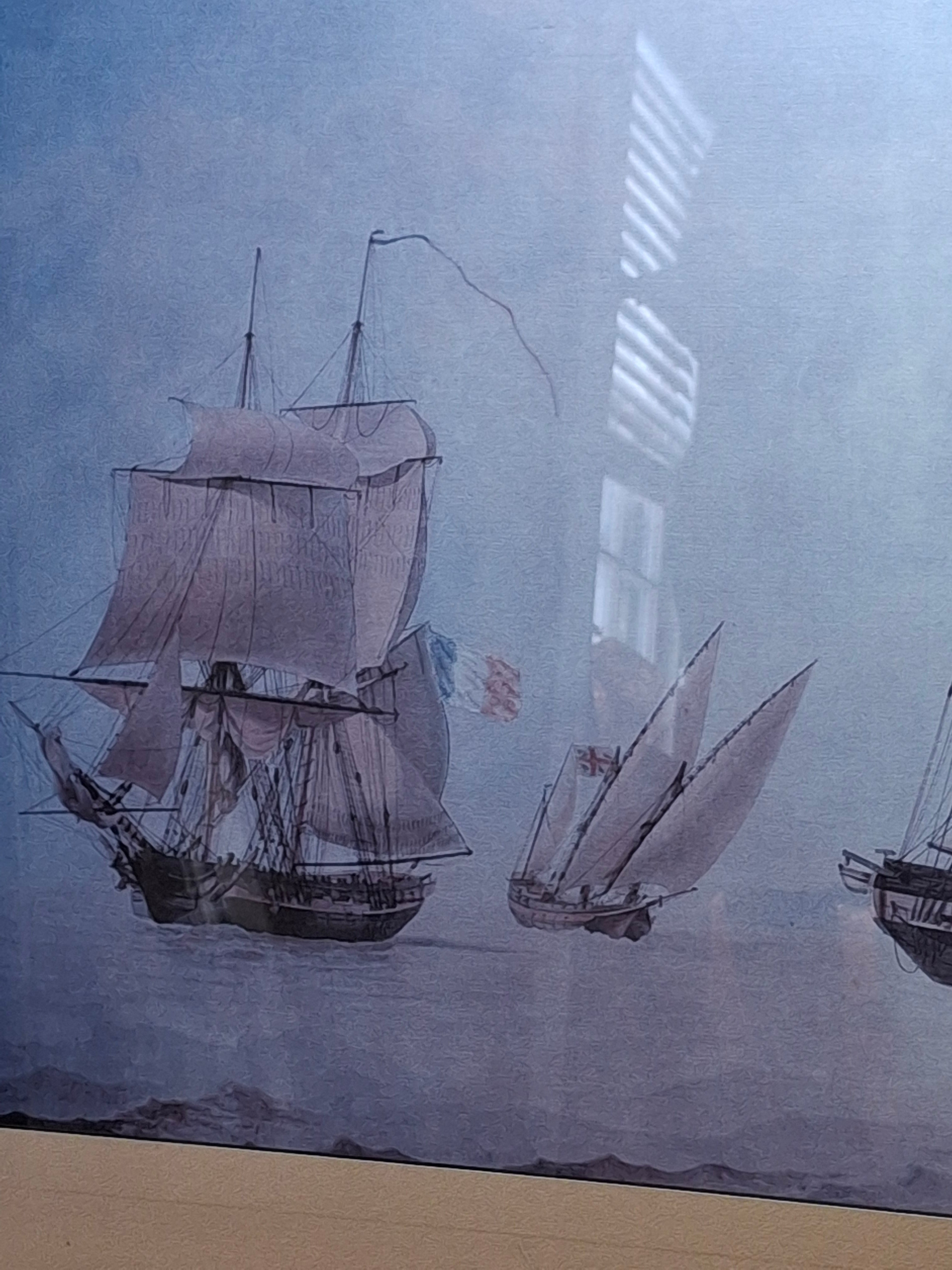 Antique 1889 Signed Maritime Ship Portrait Watercolor Sailing Ships Framed