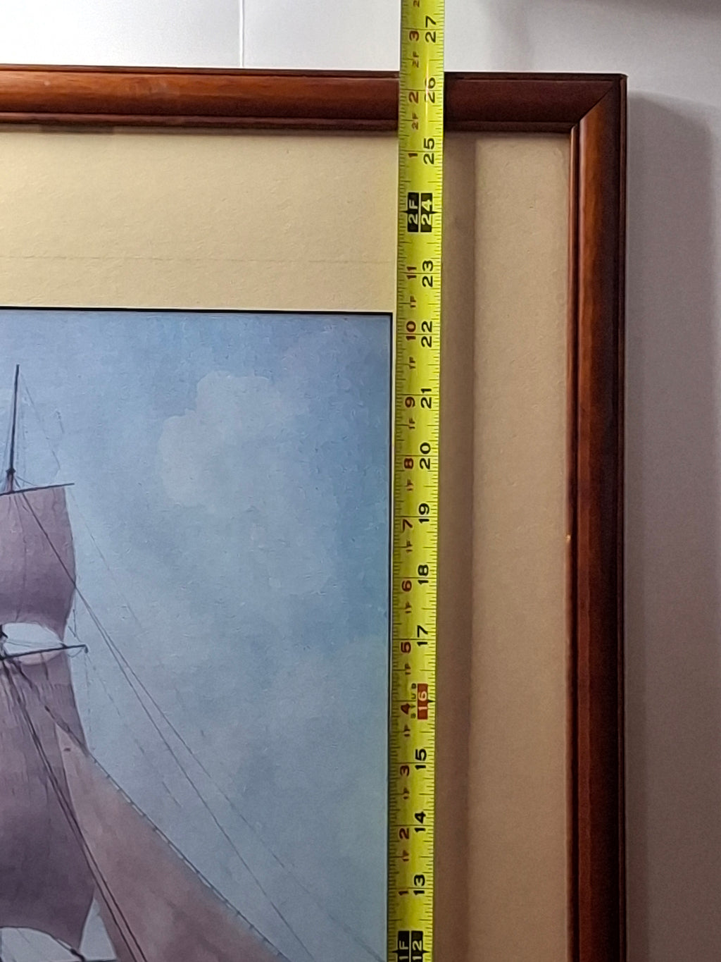 Antique 1889 Signed Maritime Ship Portrait Watercolor Sailing Ships Framed