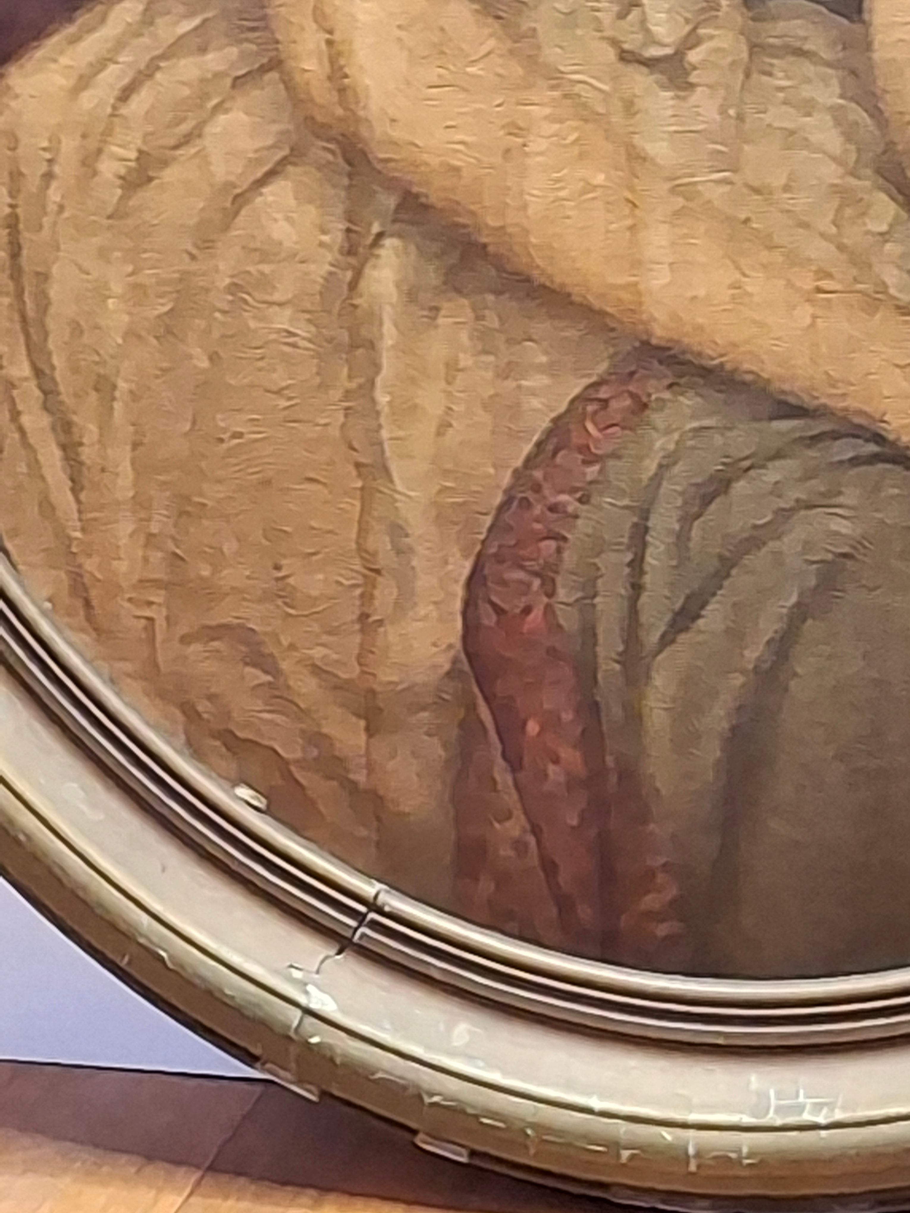 Victorian Oval Oil Portrait Painting - Young Woman Original Frame, As-Is