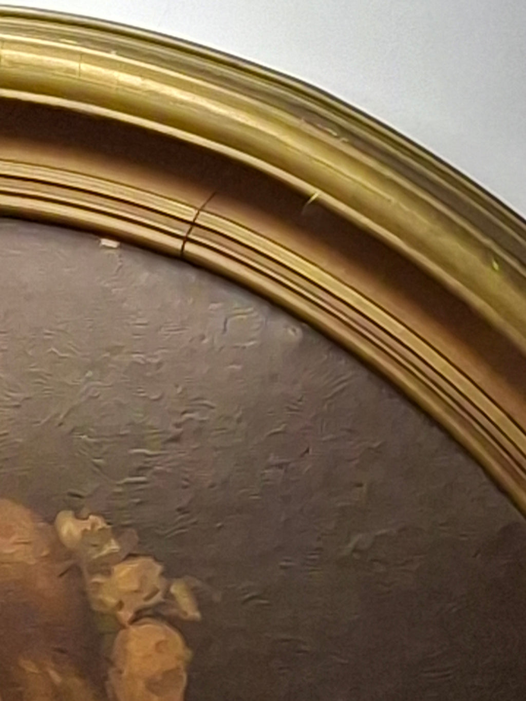Victorian Oval Oil Portrait Painting - Young Woman Original Frame, As-Is