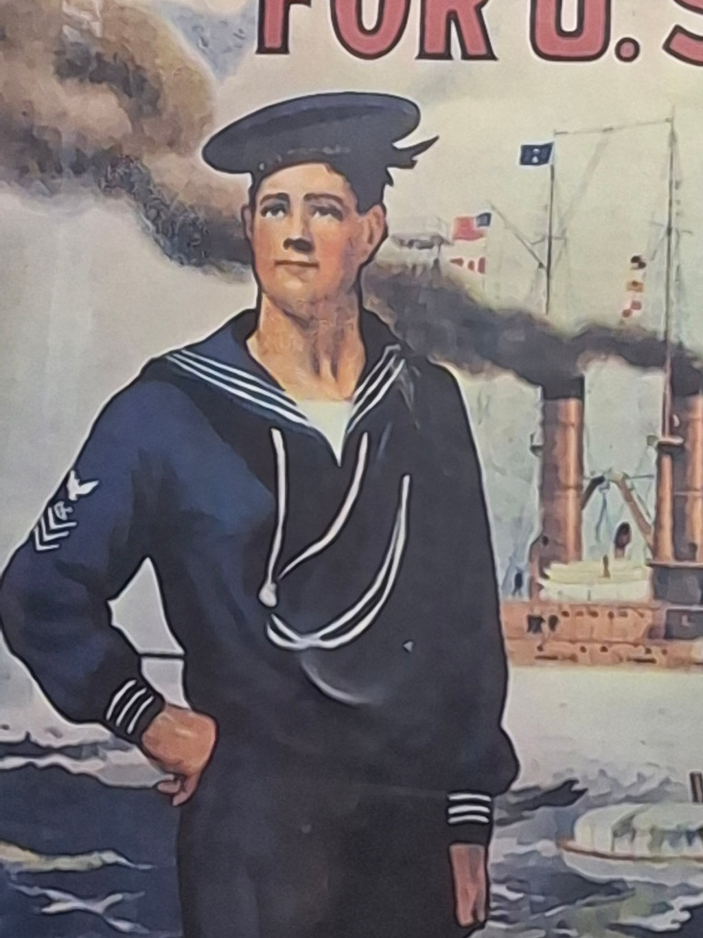 Reproduction WWI U.S. Navy Recruitment Poster - "Young Men Wanted for U.S. Navy"