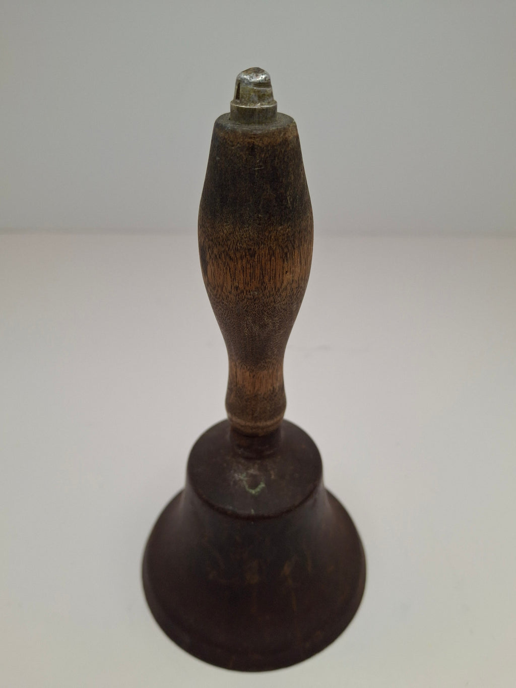Late 19th Century Brass Hand Bell with Turned Wooden Handle - School/Dinner Bell