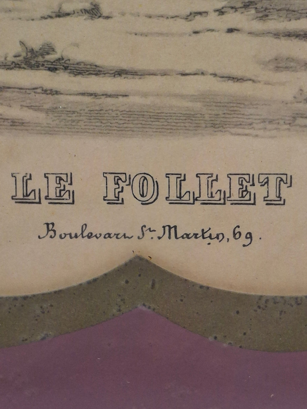 "Pair Antique French Fashion Plates 1860s Le Follet & Magasin des Demoiselles Framed  "
