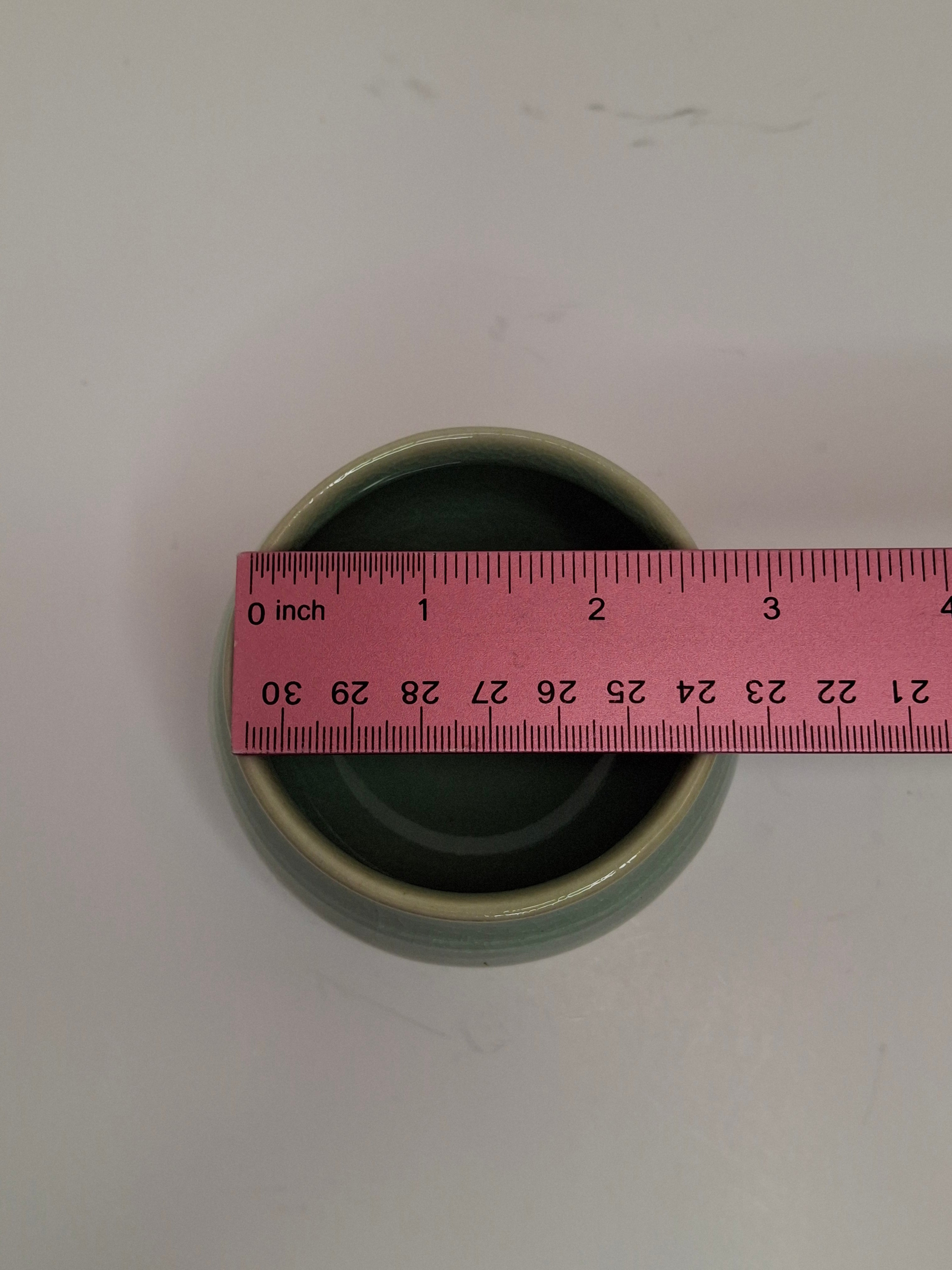 Mid-Century Korean Celadon Vase Goryeo Style Crackle Glaze Flying Crane Design