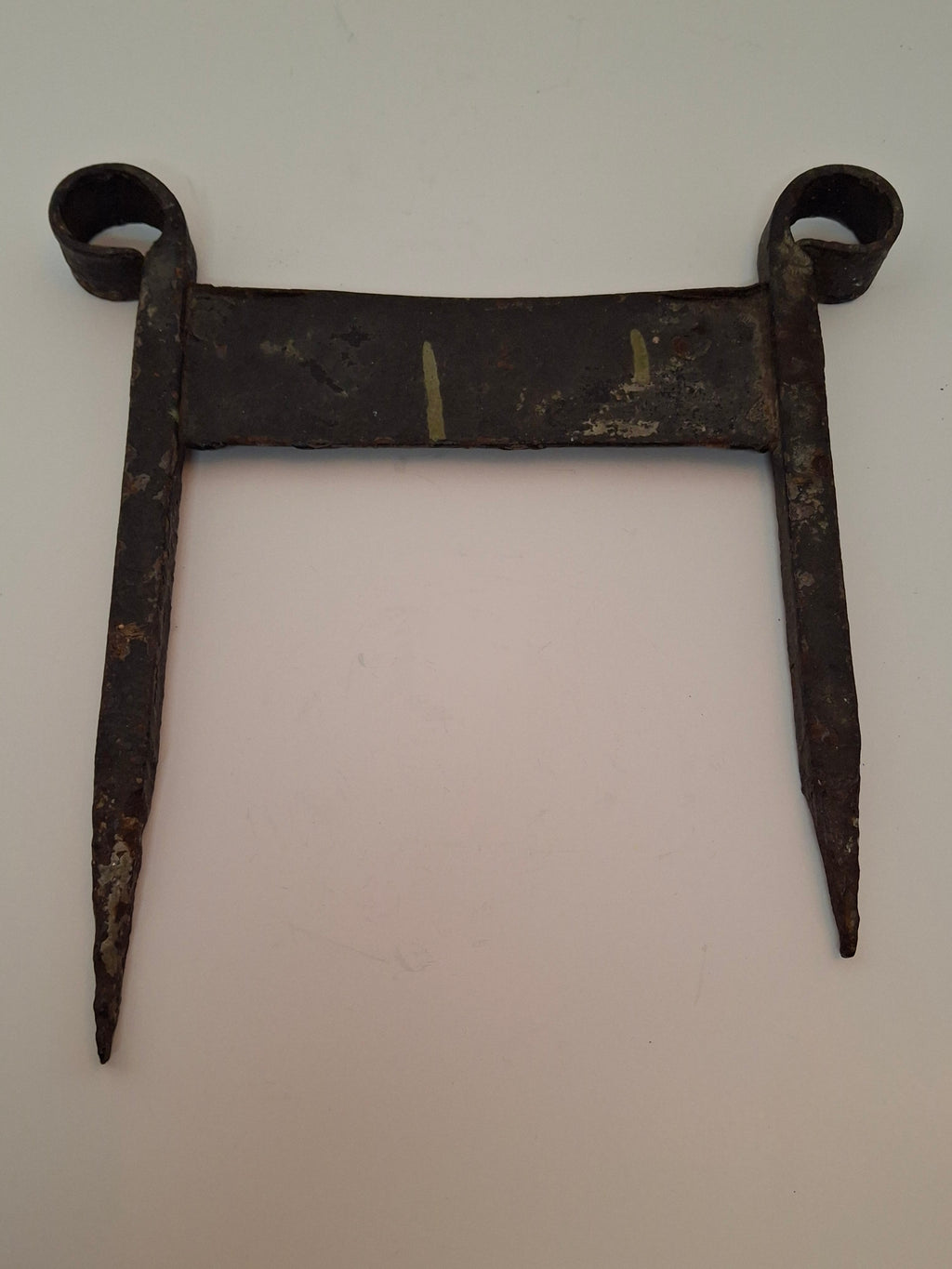 Antique Late 19th Century Primitive Hand-Forged Wrought Iron Boot Scraper 9.75"