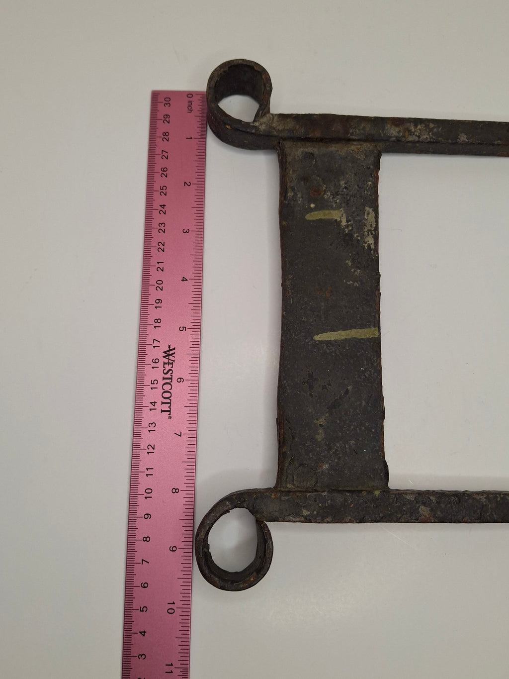 Antique Late 19th Century Primitive Hand-Forged Wrought Iron Boot Scraper 9.75"