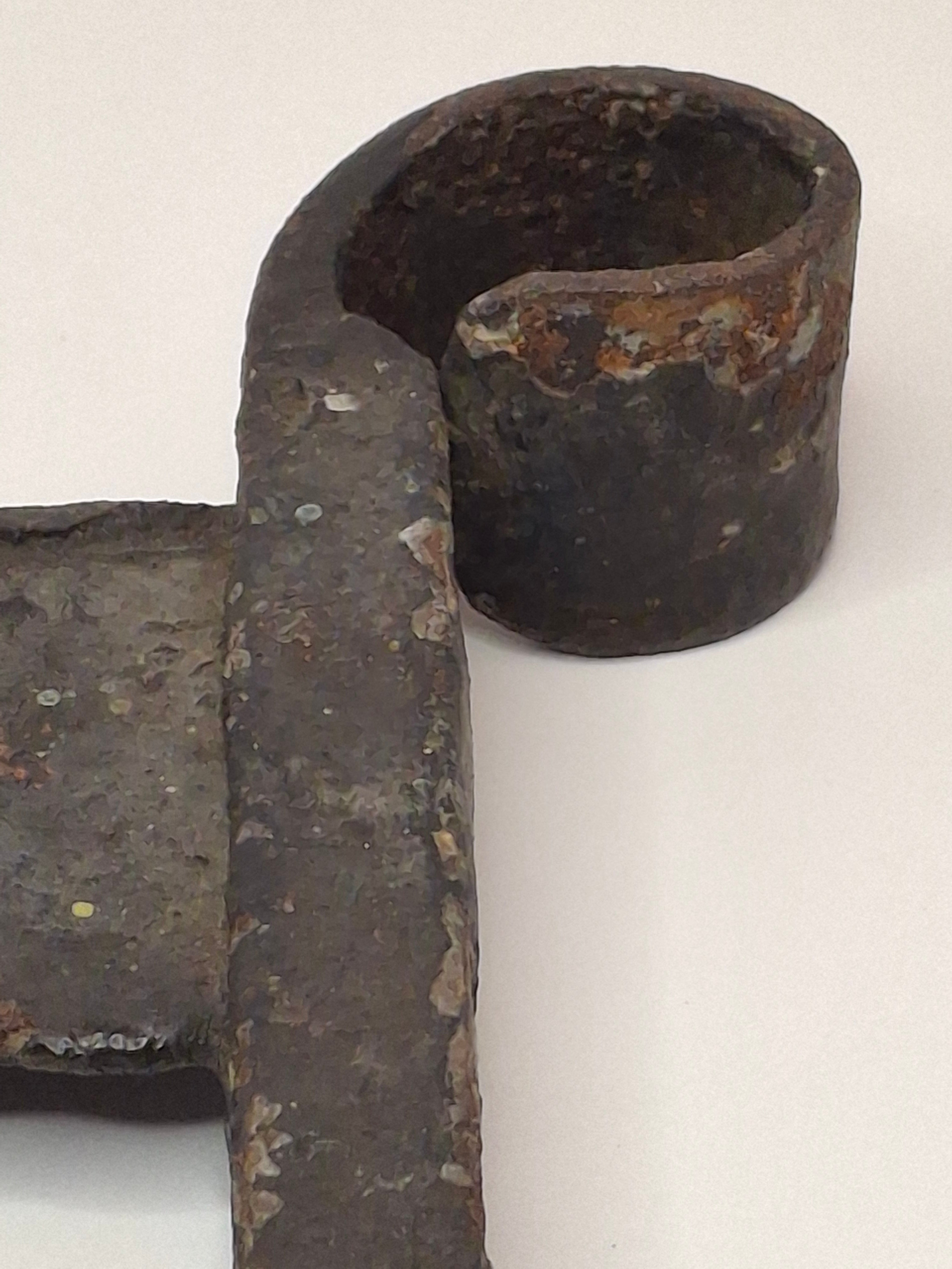 Antique Late 19th Century Primitive Hand-Forged Wrought Iron Boot Scraper 9.75"